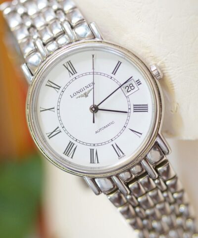 Đồng Hồ Longines Nam L4.821.4.11.2 mặt trắng cọc số la mã