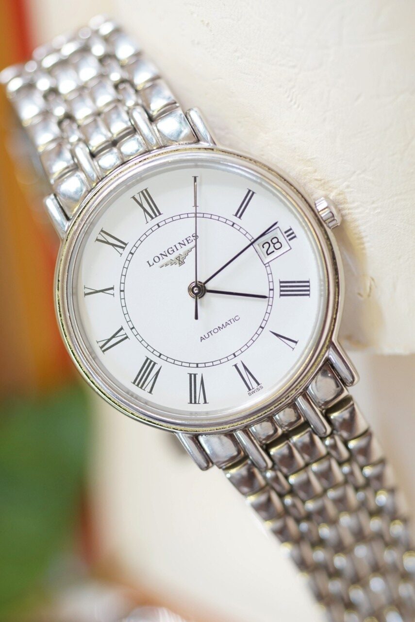 Đồng Hồ Longines Nam L4.821.4.11.2 mặt trắng cọc số la mã (1) Đồng Hồ Longines Nam L4.821.4.11.2 mặt trắng cọc số la mã