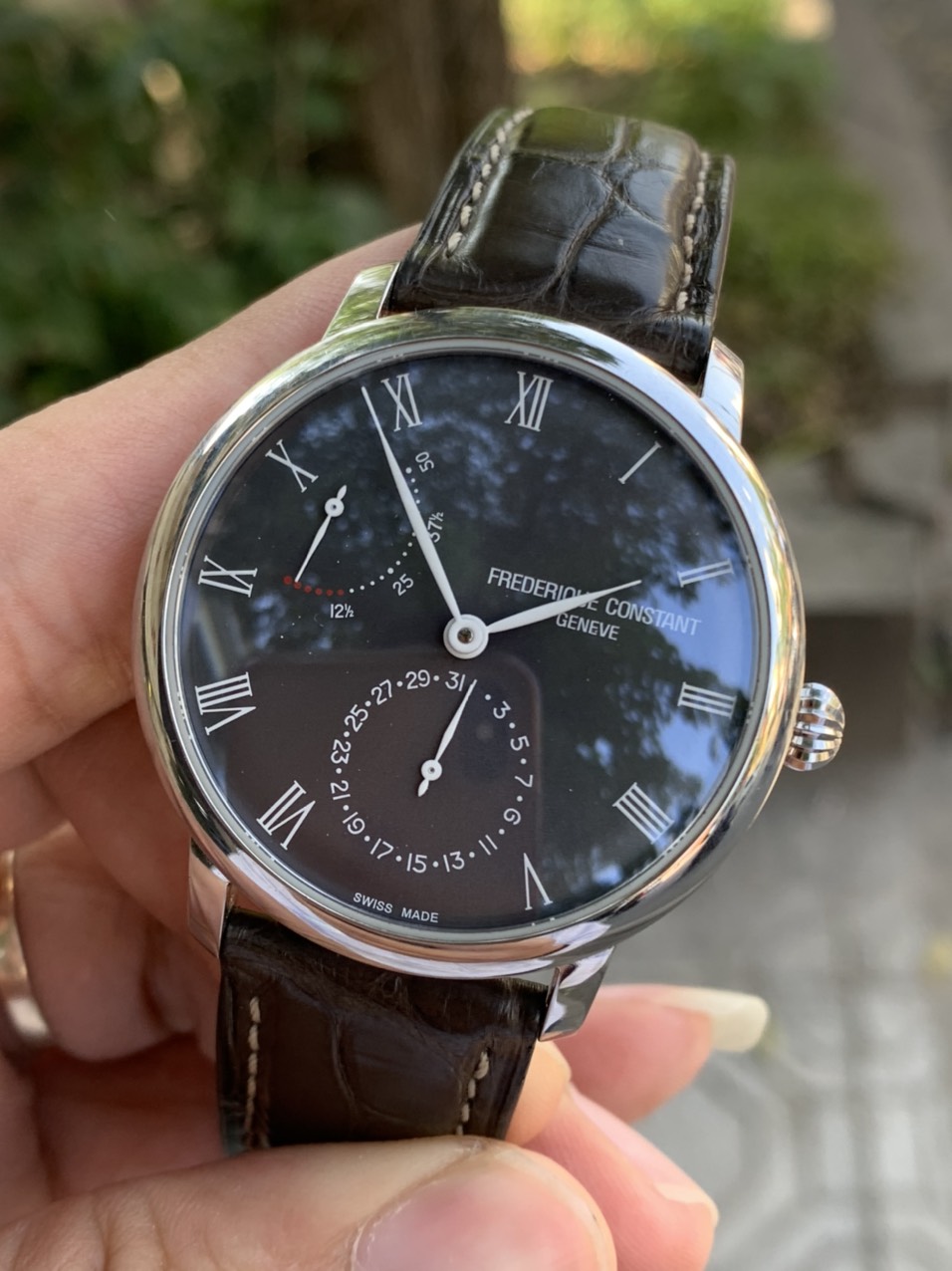 Frederique Constant Slimline FC-723GR3S6 (2) ĐỒNG HỒ FREDERIQUE CONSTANT SLIMLINE POWER RESERVE MANUFACTURE FC-723NR3S6