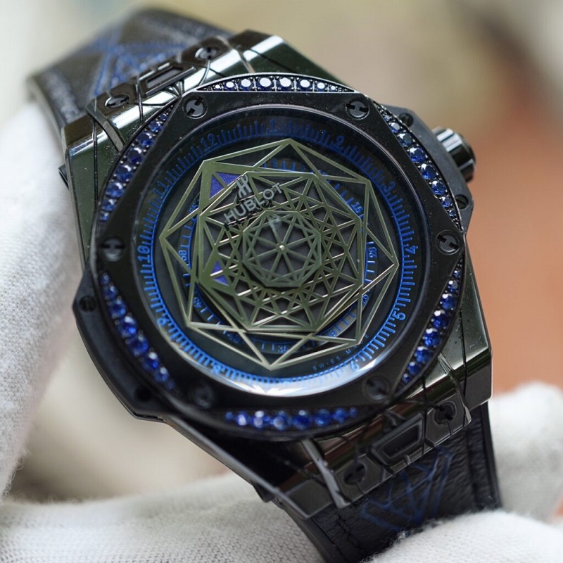 đồng hồ Hublot One Click Big Bang Sang Bleu All Black Blue 39mm