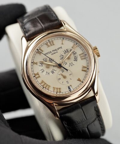 PATEK PHILIPPE 18K Rose Gold 37mm Spanish Annual Calendar 5035 R Box Warranty