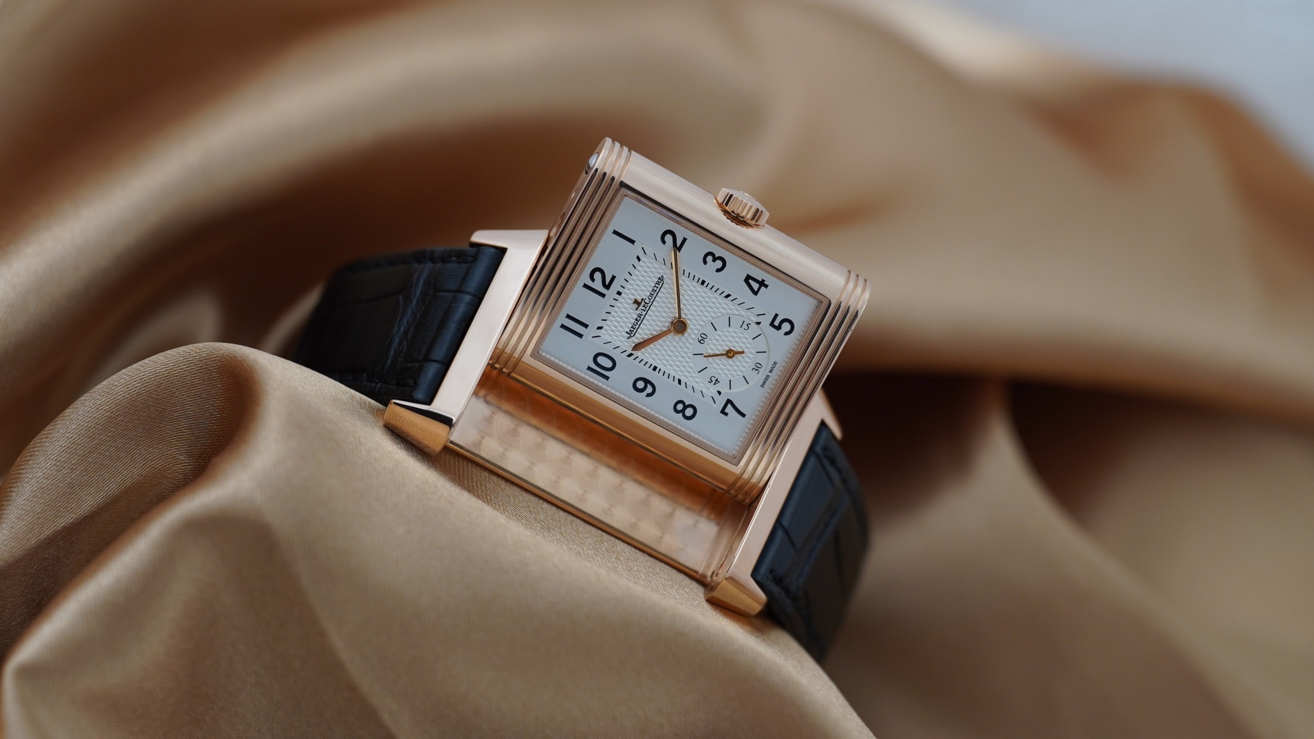 Jaeger-lecoultre reverso classic large duoface small seconds silver dial men's watch Jaeger-lecoultre reverso classic large duoface small seconds silver dial men's watch