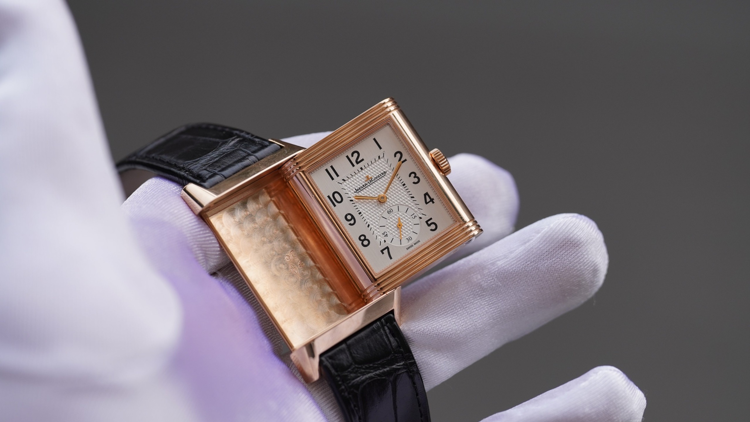 Jaeger-lecoultre reverso classic large duoface small seconds silver dial men's watch Jaeger-lecoultre reverso classic large duoface small seconds silver dial men's watch