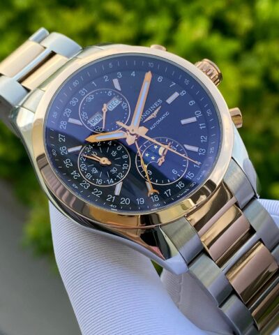 Longines Conquest L2.798.5.52.7 demi rose gold niềng đúc 18k