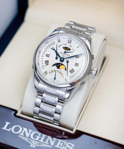 Đồng hồ Longines Master L2.738.4.71.6 Moonphase Cũ Chính Hãng