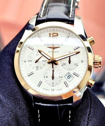 Đồng Hồ Longines Conquest Classic Chronograph Automatic Mens L2.786.5.76.3 Cũ Chính Hãng
