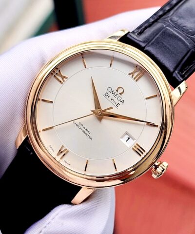 Đồng Hồ Omega Deville Prestige Co-Axial 424.53.40.20.02.001 Rose gold Cũ Chính Hãng