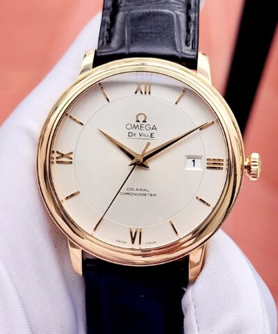 Đồng Hồ Omega Deville Prestige Co-Axial 424.53.40.20.02.001 Rose gold Cũ Chính Hãng