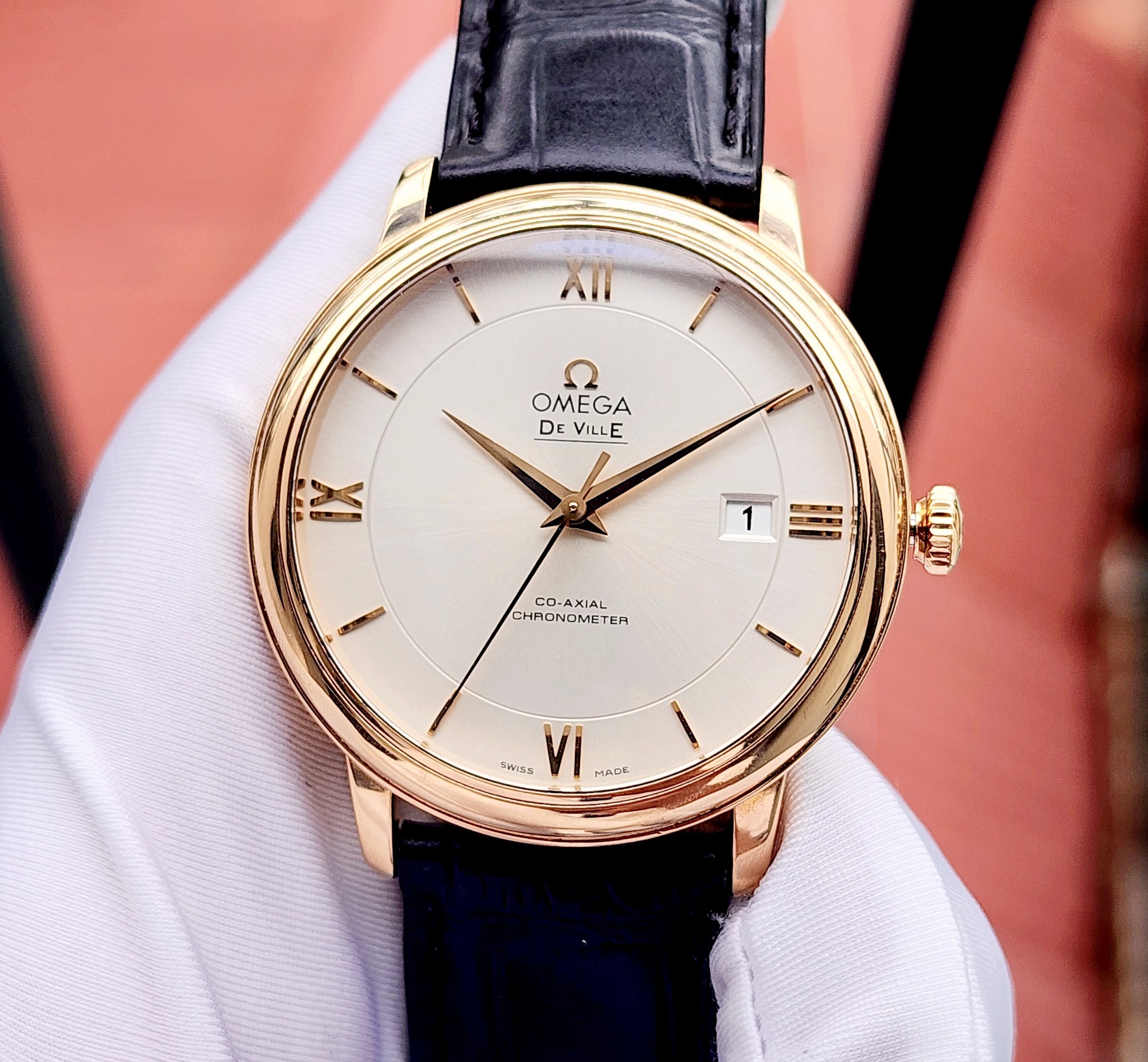 z4577423704185_8a51529873fbcf478ed2c9d3abe74eae Đồng Hồ Omega Deville Prestige Co-Axial 424.53.40.20.02.001 Rose gold Cũ Chính Hãng