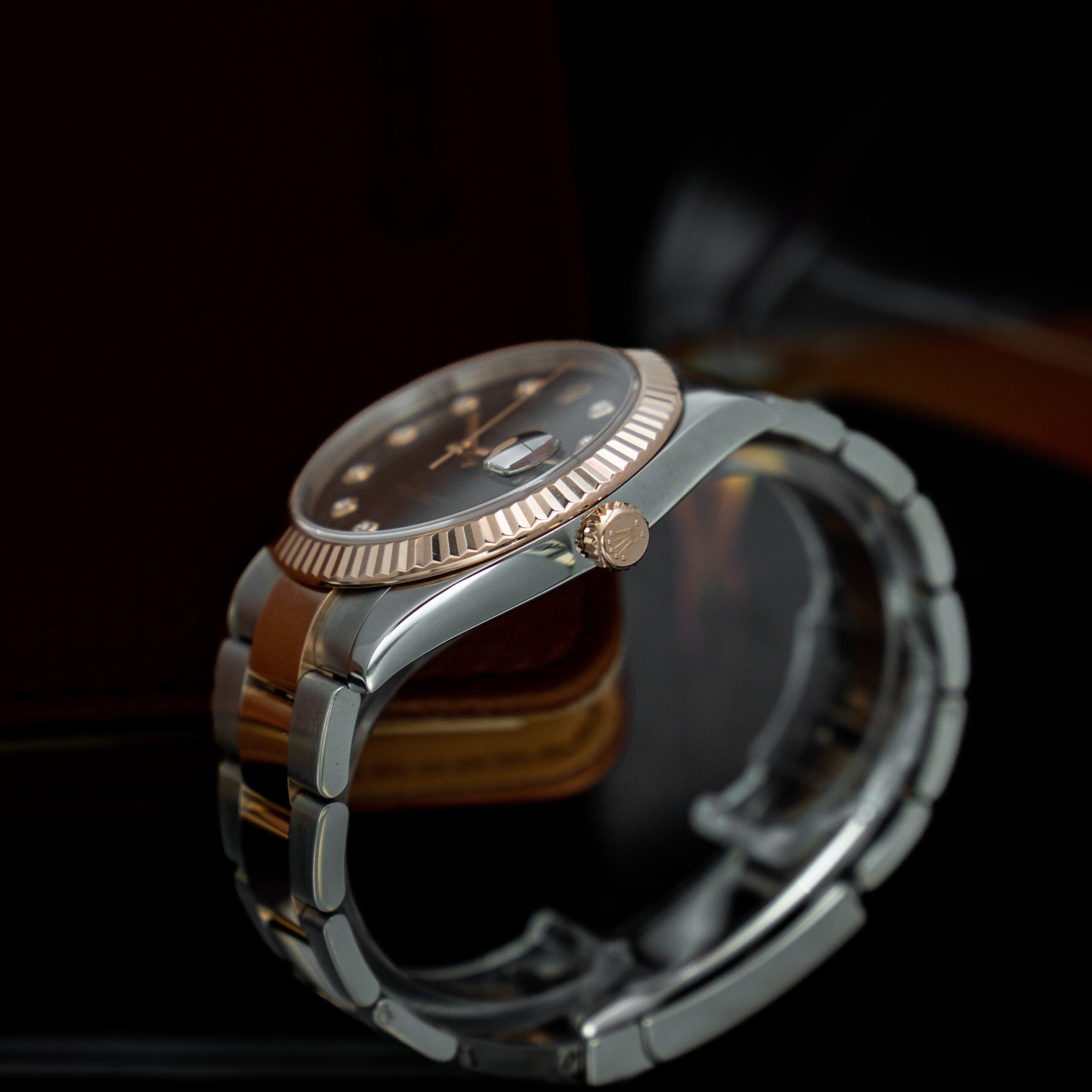 z4582969677141_4dd45e920e3e67c9703799c62eee7c9f Đồng hồ Rolex Datejust 41 Choco Diamond Dial - 126331 Cũ Chính Hãng