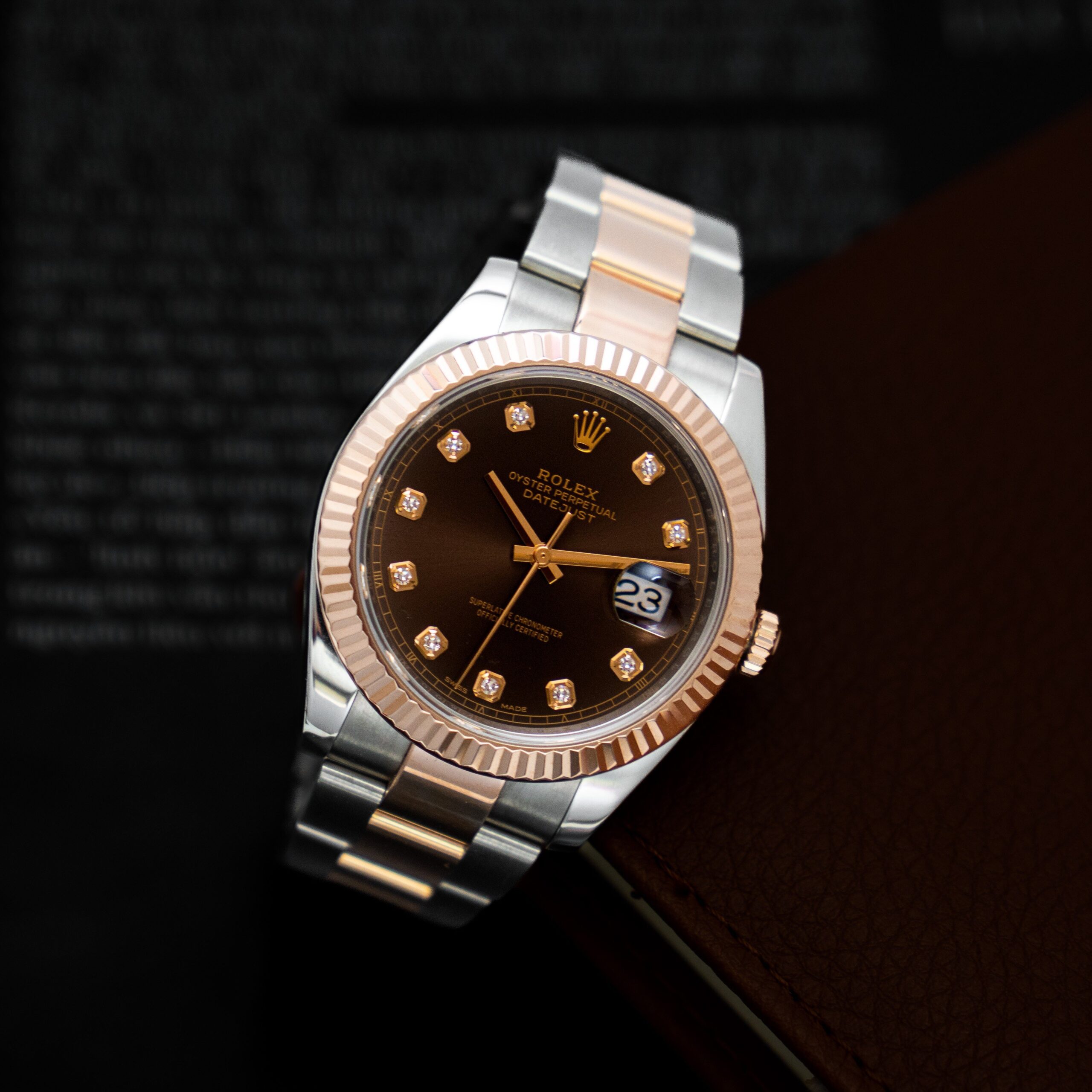 z4582969696906_bf2dc63bc4da597b6098bd0e82fac2cd Đồng hồ Rolex Datejust 41 Choco Diamond Dial - 126331 Cũ Chính Hãng