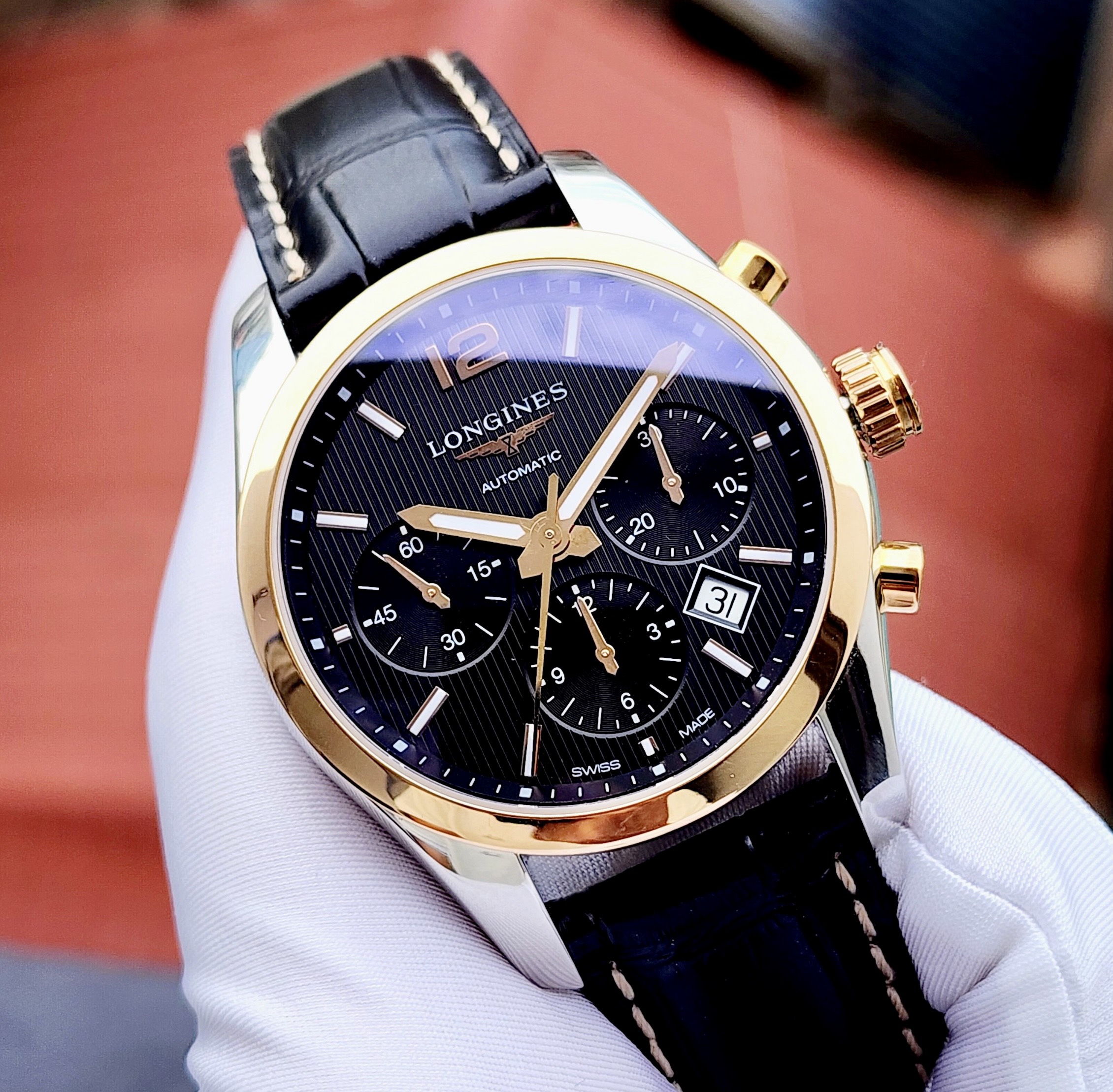 z4583018147244_cec11526ab97e4b55c623270e5539b72 Đồng Hồ Longines Conquest Classic Chronograph Automatic 41mm L2.786.5.56.3 Cũ Chính Hãng