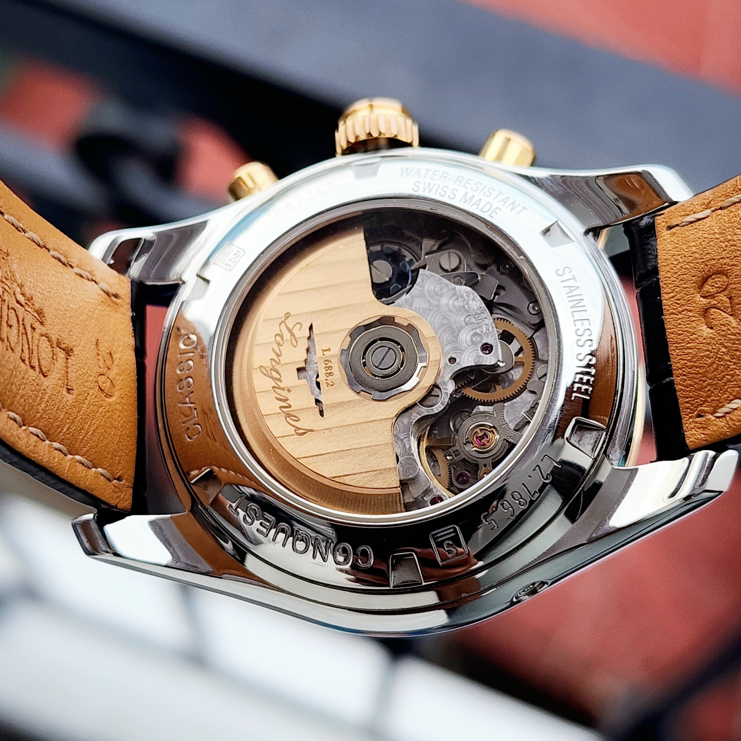 z4583018152208_5c1790309286dca619b17bcbd72bf76d Đồng Hồ Longines Conquest Classic Chronograph Automatic 41mm L2.786.5.56.3 Cũ Chính Hãng