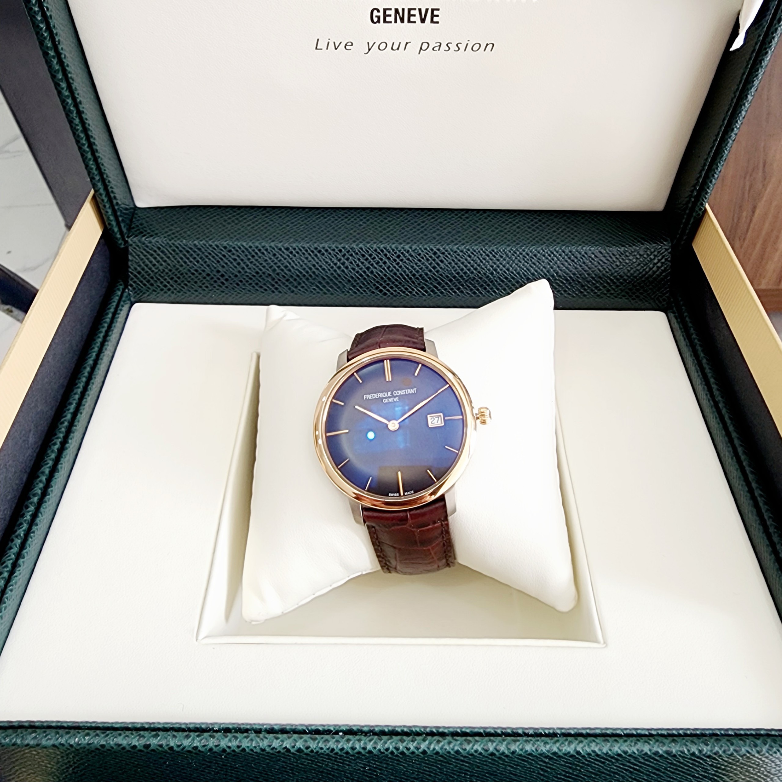 z4587795324371_a5b2598552c348e65a5e3438659f4df8 ĐỒNG HỒ Frederique Constant SLIMLINE NIỀNG VÀNG KHỐI 18K FC-306G4STZ9 Cũ Chính Hãng