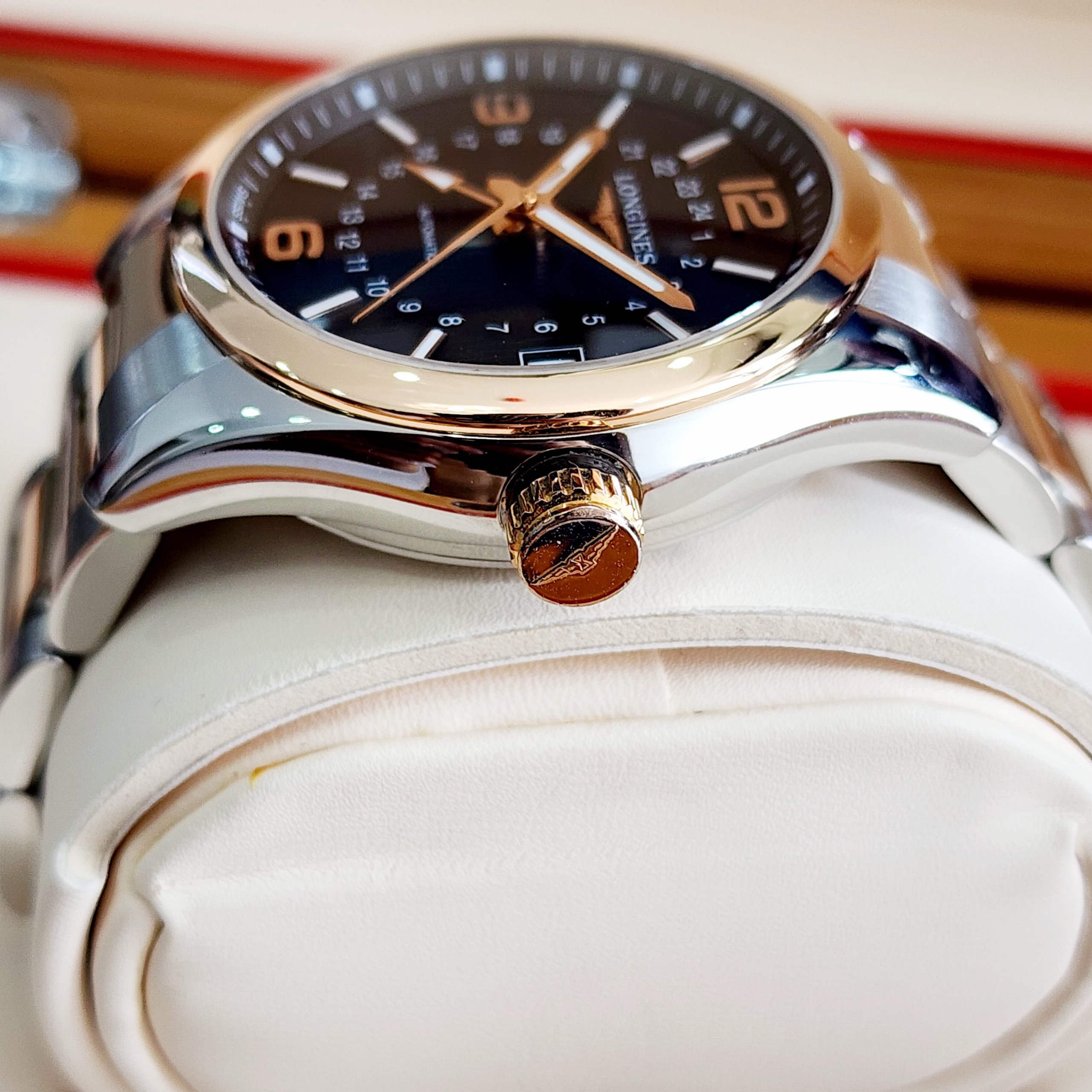 z4588011602901_999b777600b5a45277ad8fa6af6e5b4b Đồng Hồ Longines Conquest Classic GMT Black Demi 18K L2.799.5.56.7 Cũ Chính Hãng