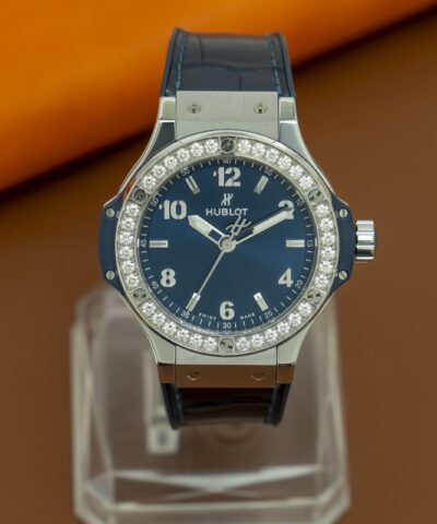 Đồng Hồ Hublot Big Bang Steel Blue Diamonds 38mm 361.SX.7170.LR.1204 Cũ Chính Hãng
