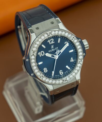 Đồng Hồ Hublot Big Bang Steel Blue Diamonds 38mm 361.SX.7170.LR.1204 Cũ Chính Hãng