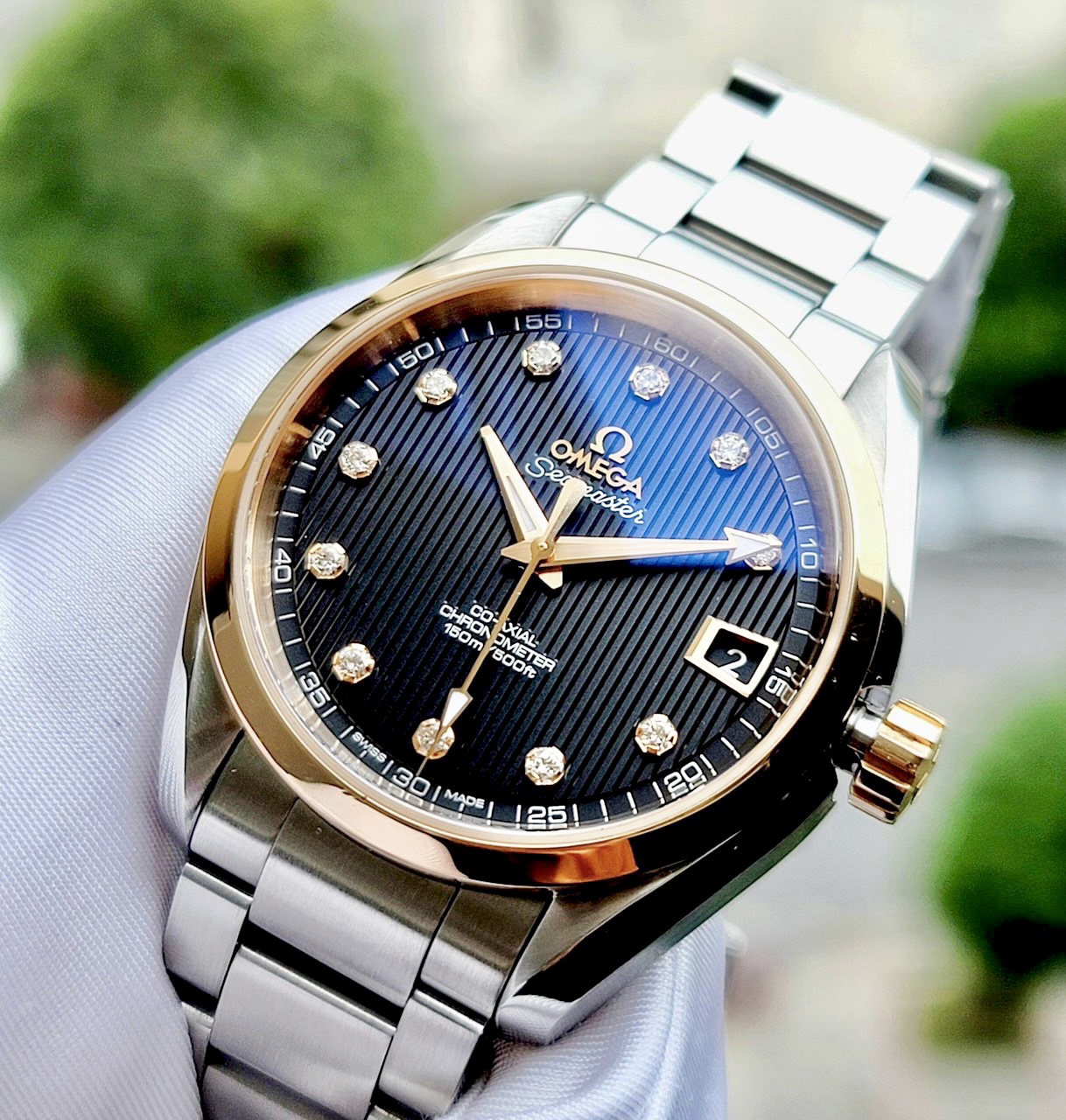 z4622947801091_dd5ac13442efbab6c5b96f4cc05e2c47 Đồng Hồ Omega Co-Axial Aqua Terra Diamond 8500 231.20.39.21.51.003 Cũ