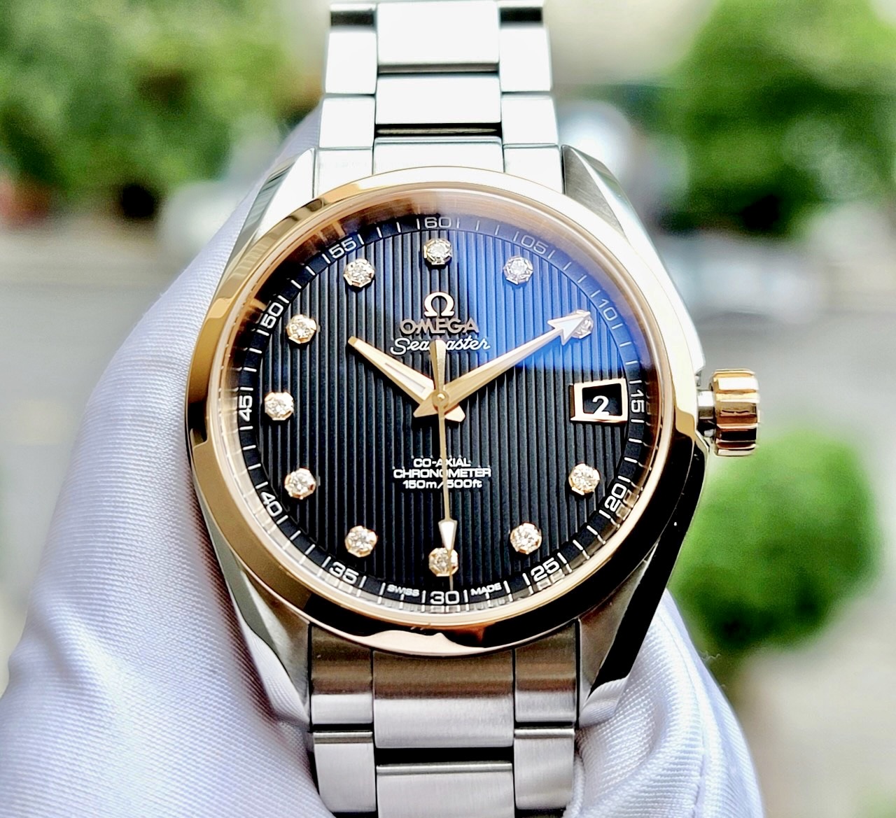 z4622947801753_972955ffa398f79e6c52dc6f1c89c544 Đồng Hồ Omega Co-Axial Aqua Terra Diamond 8500 231.20.39.21.51.003 Cũ