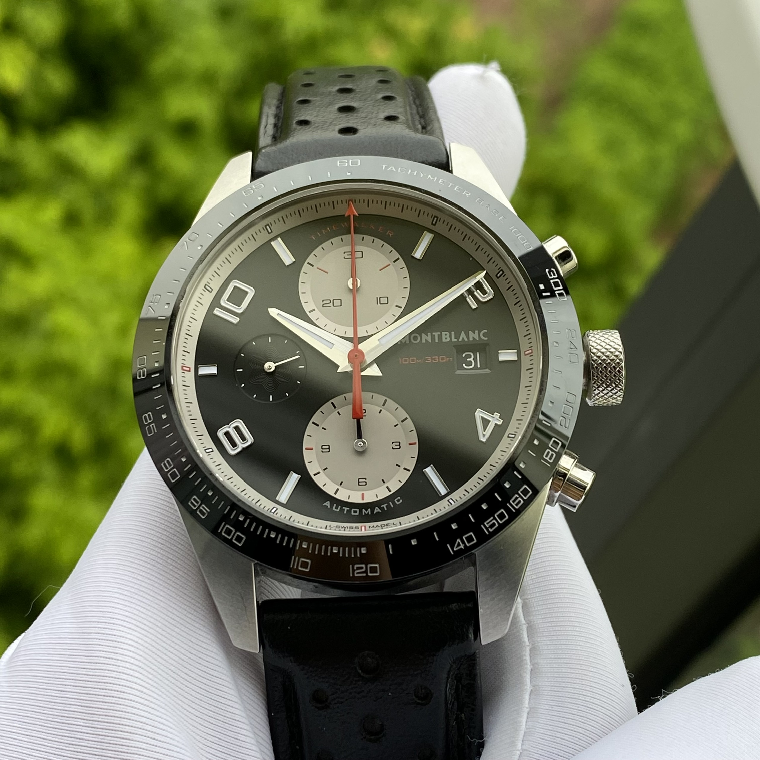 z4711573106350_d659a71316872b272552c8f625f349cb Đồng Hồ Montblanc Timewalker Chronograph Automatic Black Dial M119941 Cũ