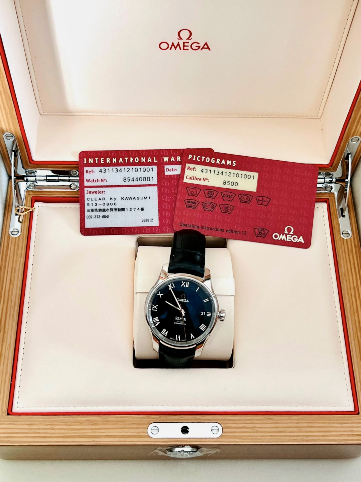 z4837494063405_07b849beb21f8c71008ce6da2663aa8f Đồng Hồ Omega De Ville Co-Axial Chronometer 8500 Black Dial 431.13.41.21.01.001 Cũ
