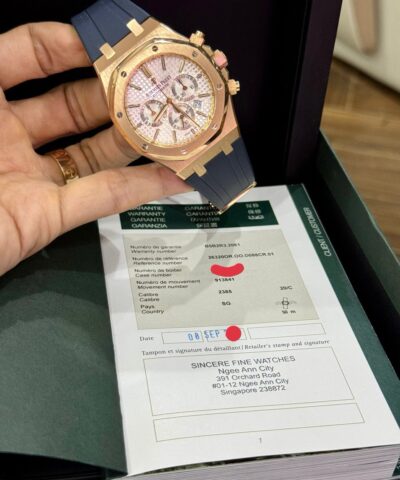 Đồng Hồ Audemars Piguet Royal Oak Chronograph 18k Rose Gold 26320OR.OO.D088CR.01 Cũ
