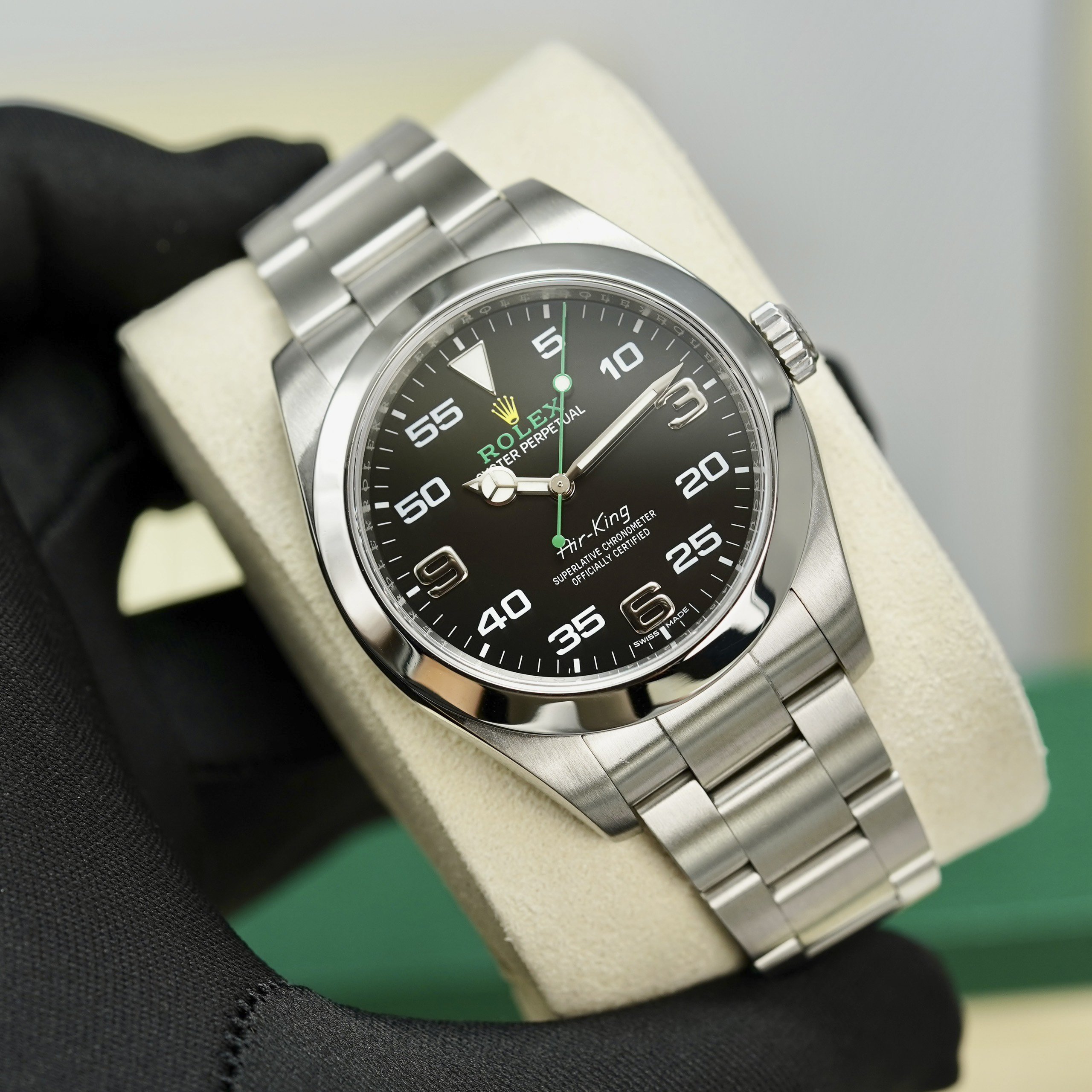 z4870518921144_db1db99c8fd16b4b9628f89ceafa0ce1 Đồng Hồ Rolex Airking Stainless Steel Black Dial 116900 Cũ
