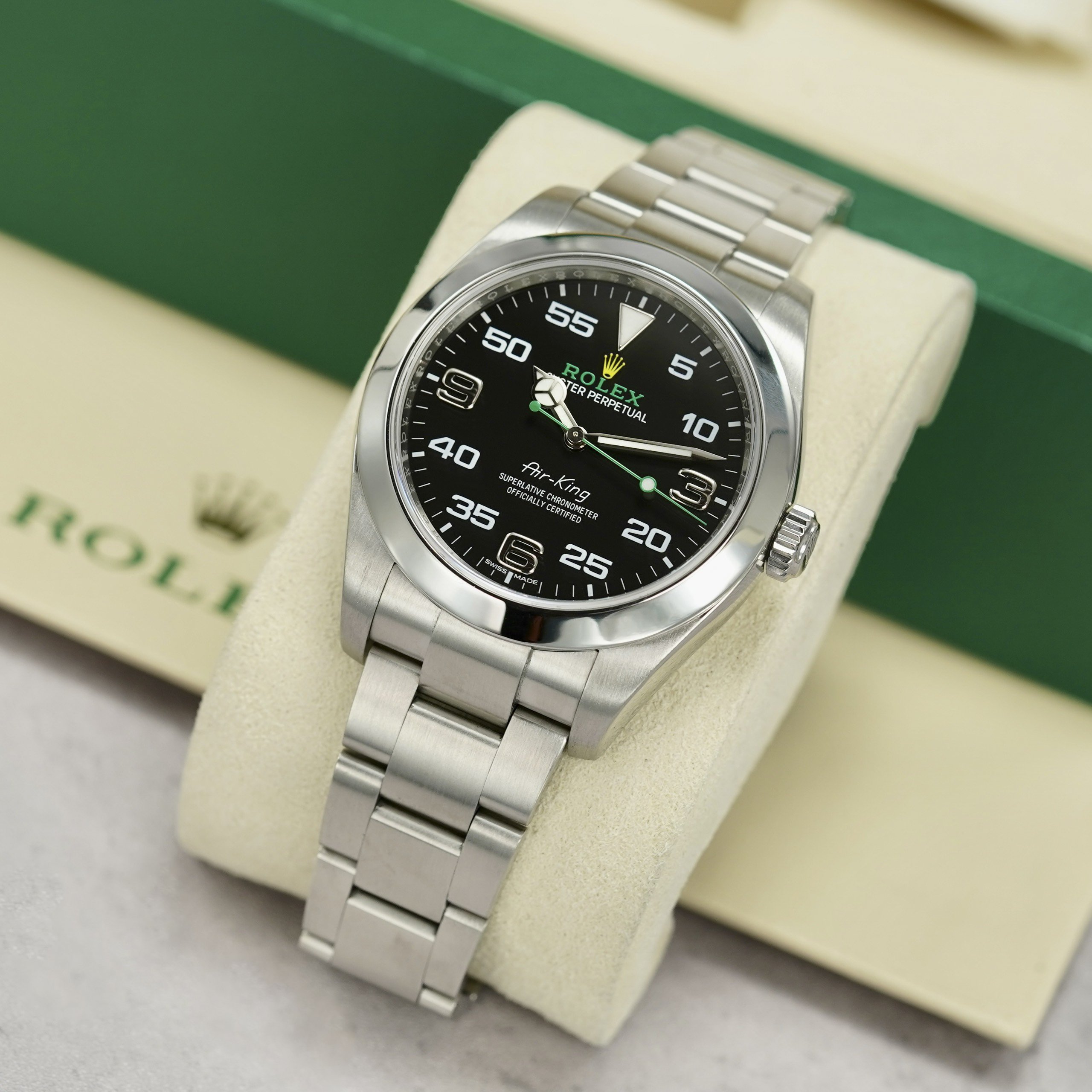 z4870518922720_e1fffdf2e6074e701a168a50c1fcd4ba Đồng Hồ Rolex Airking Stainless Steel Black Dial 116900 Cũ
