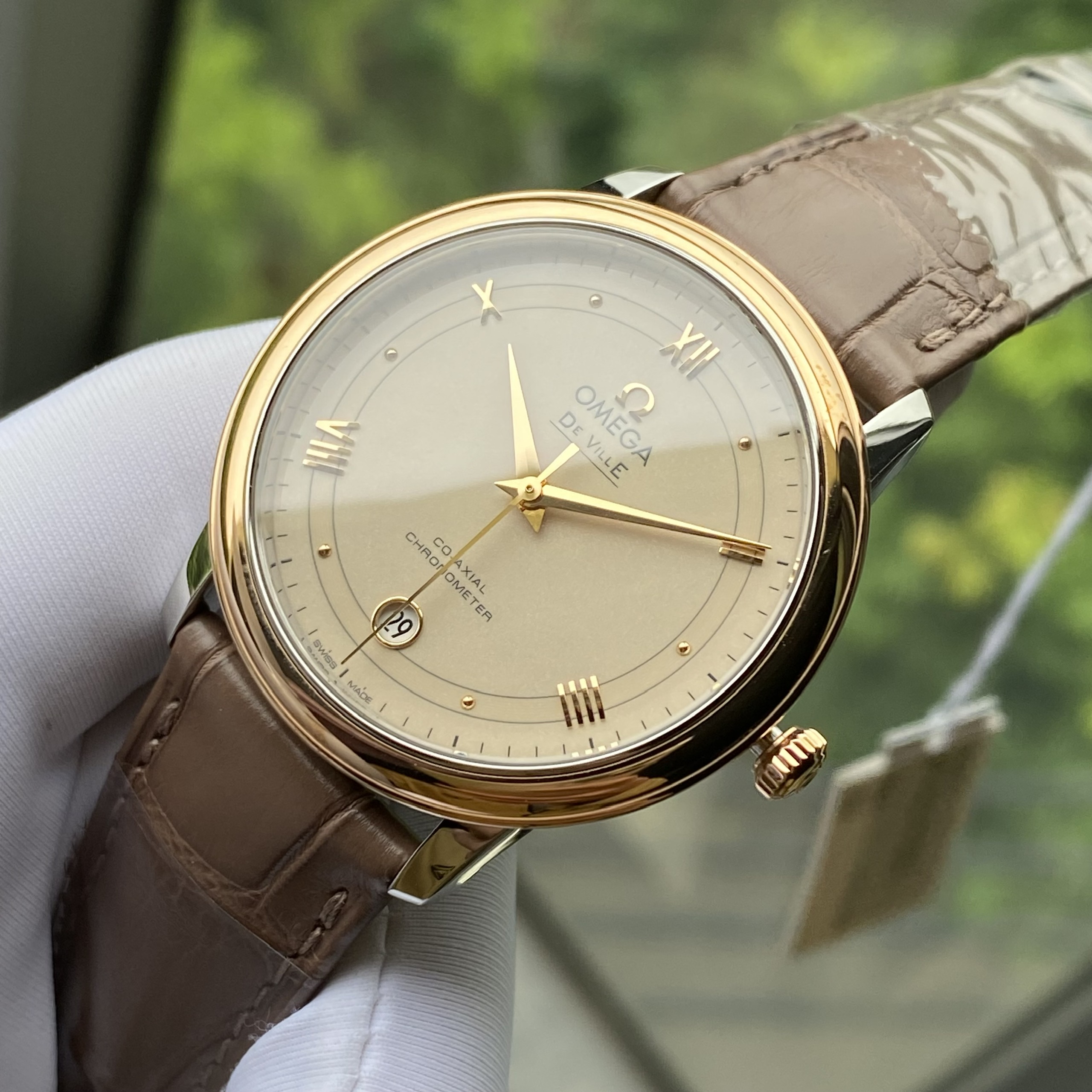 z4882199408534_c8bb1c160429a44ccec8b130b4541433 Đồng Hồ Omega Deville Prestige Co-Axial 18k Bezel 36.8mm 424.23.37.20.09.001 Cũ