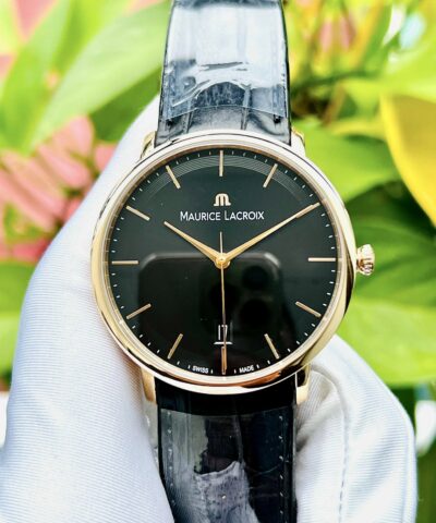 Đồng Hồ Maurice Lacroix Les Classiques Date vàng hồng 18k LC6007-PG101-330 Cũ