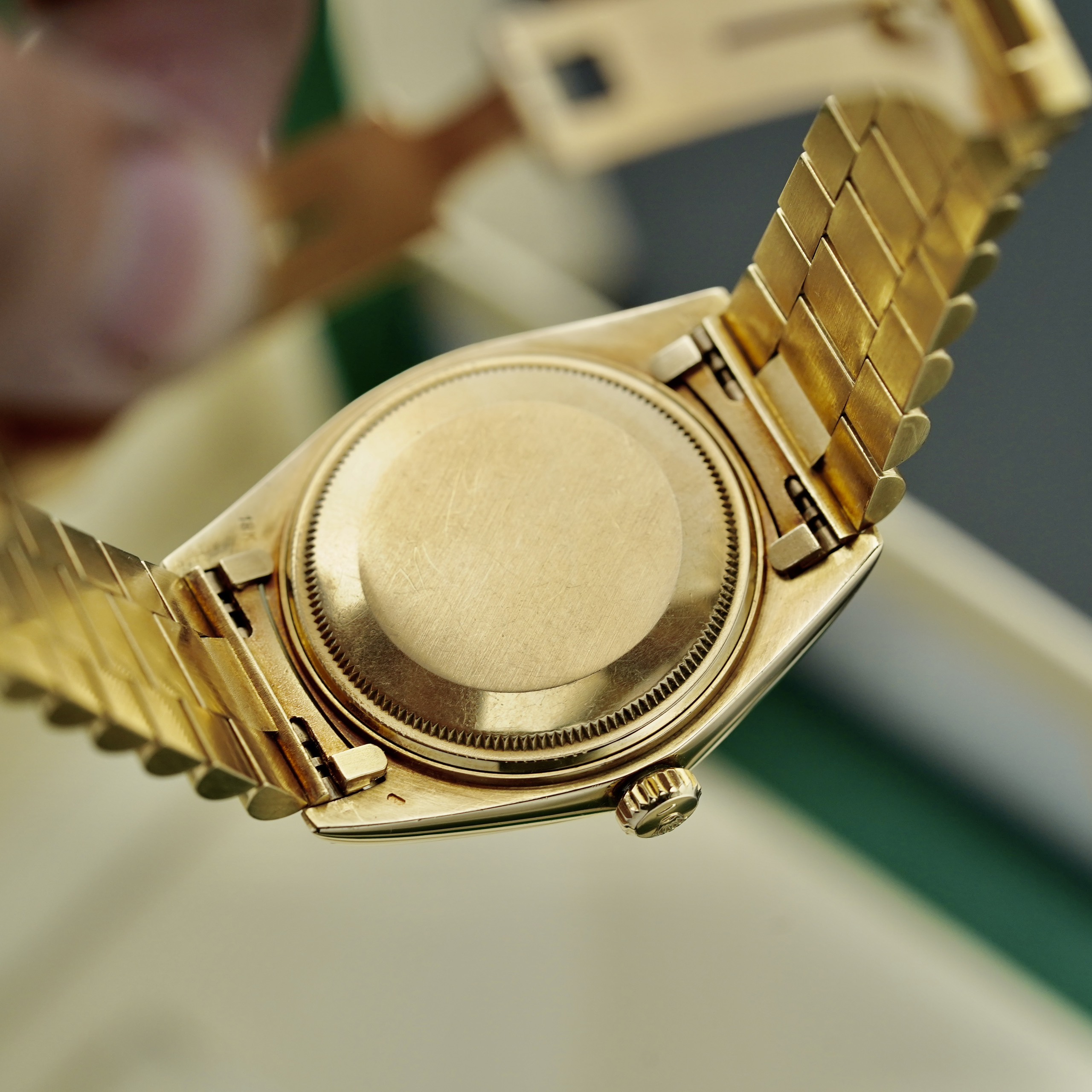 z4885619106762_2c1ccf016130f9618c382c8448806aba Đồng Hồ Rolex Day-Date 36mm 1803 18k Yellow Gold Presidential Blue Vignette Dial Cũ
