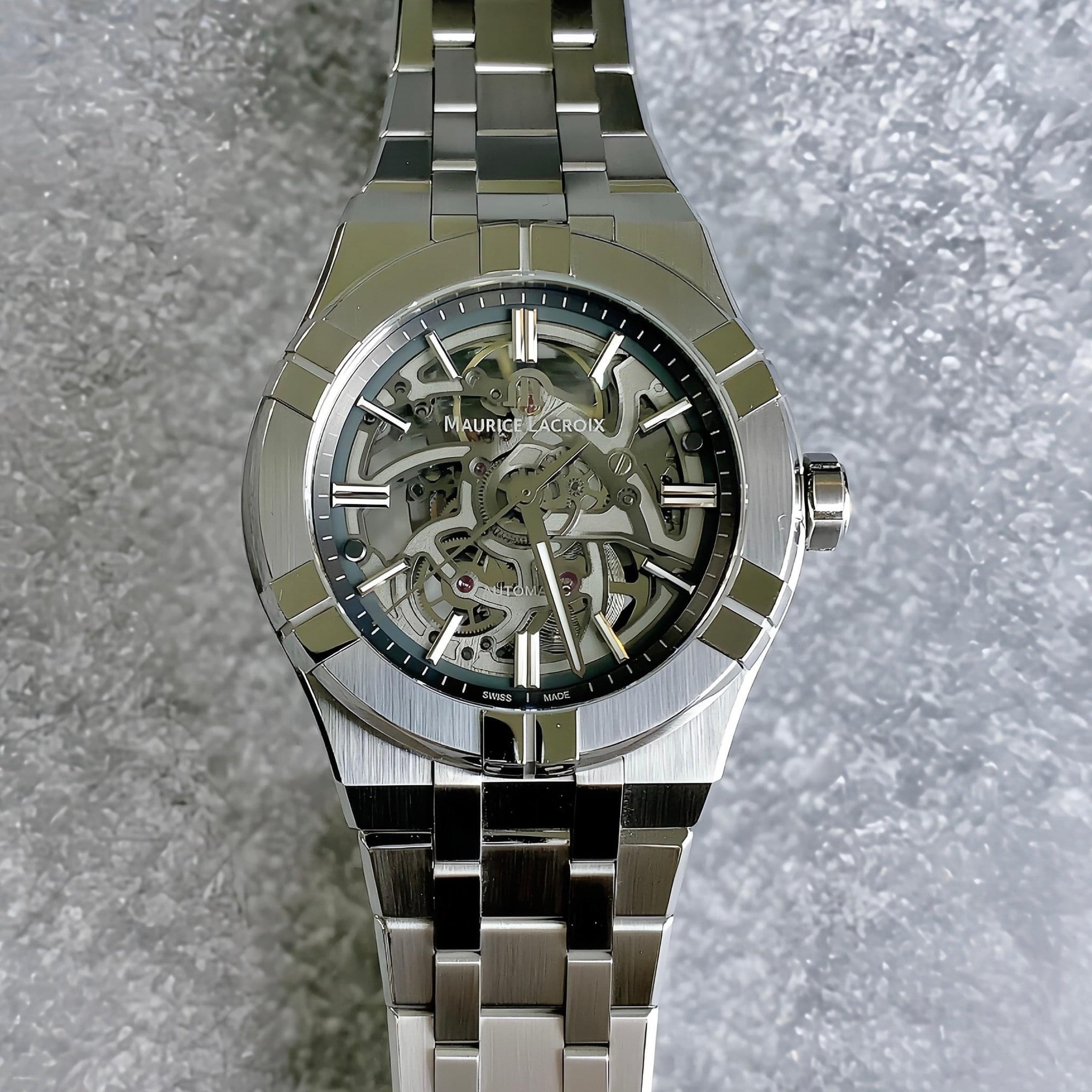 z4925384565198_88b1f862ed8f552ffc5d0f70e597b5de Đồng Hồ Maurice Lacroix Aikon Skeleton AI6007-SS002-030-1 Cũ