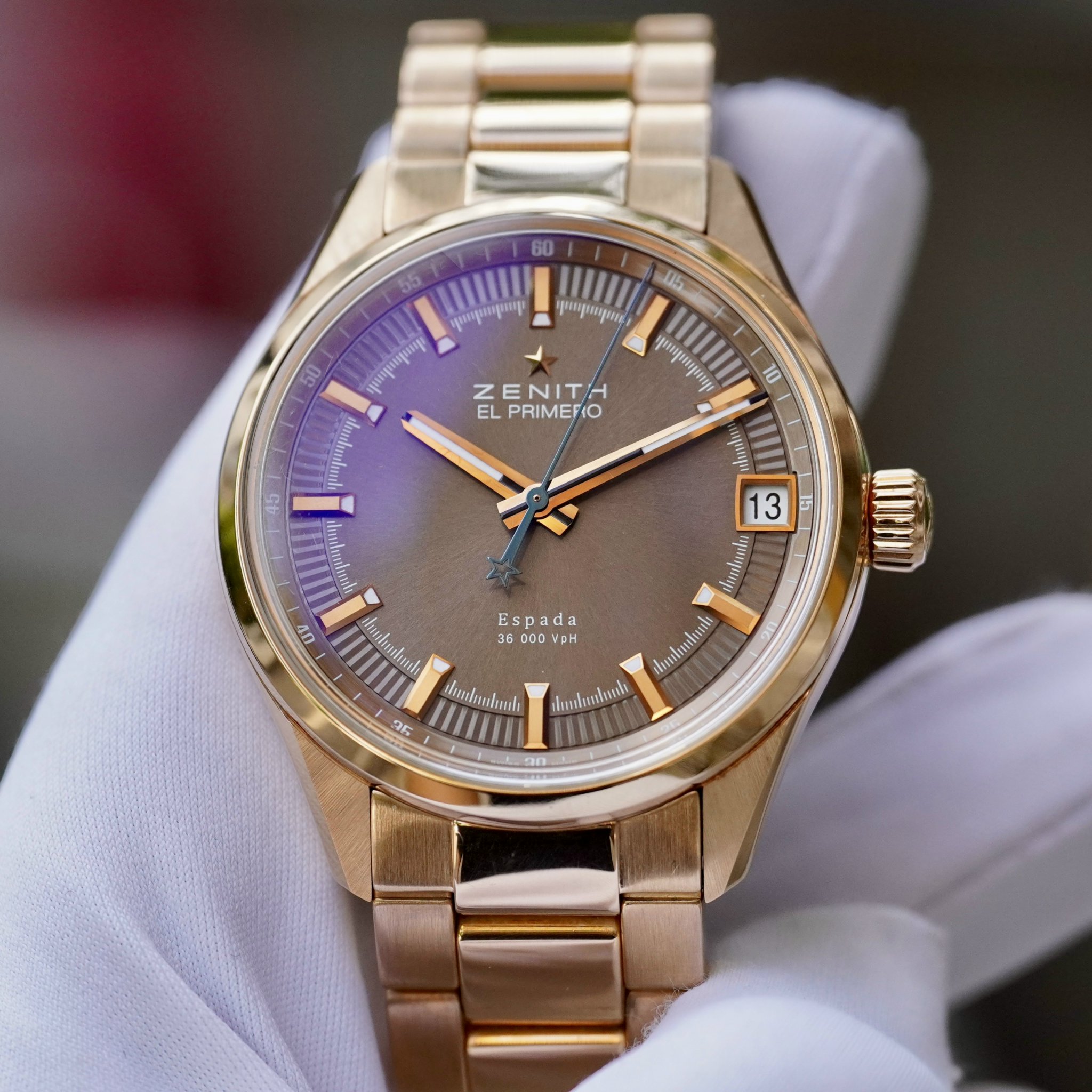 z4954154440587_8f397159a4777329e922ef86d5576d66 Đồng Hồ ZENITH El Primero Espada Brown Dial Rose-Gold Brushed 18.2170.4650/75.M2170 Cũ