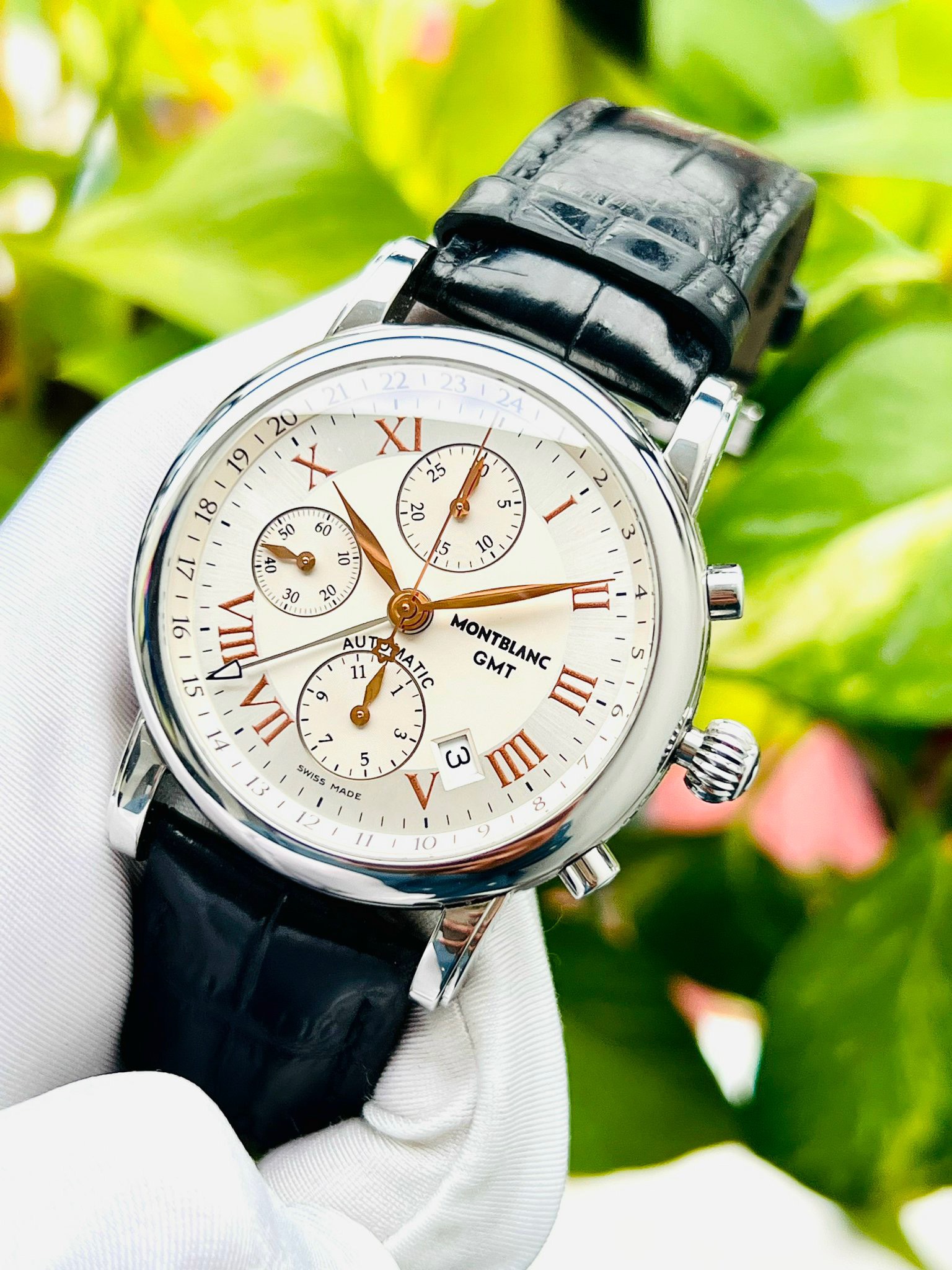 z4957827347259_d9164913694332a19f7c3a045119228b Đồng Hồ Montblanc Meisterstuck Chronograph GMT 7067 Cũ