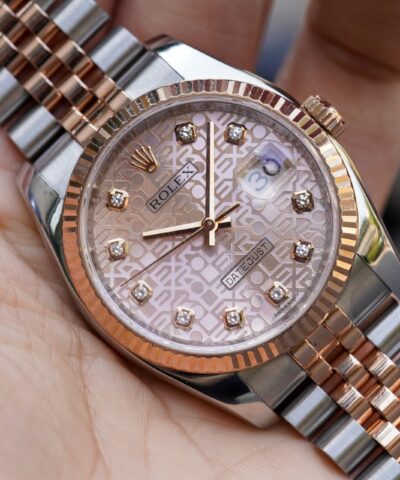 Đồng Hồ Rolex Datejust 116231 Demi Hồng Mặt Số Vi Tính Hồng Cũ
