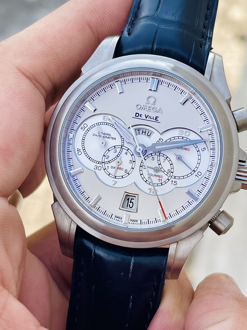 z5078987538908_5ce79d8ea30b9e4130b1d909437cd593 Đồng Hồ OMEGA DE VILLE CHRONOSCOPE CO‑AXIAL 4‑COUNTERS CHRONOGRAPH 422.53.41.52.09.001 Cũ