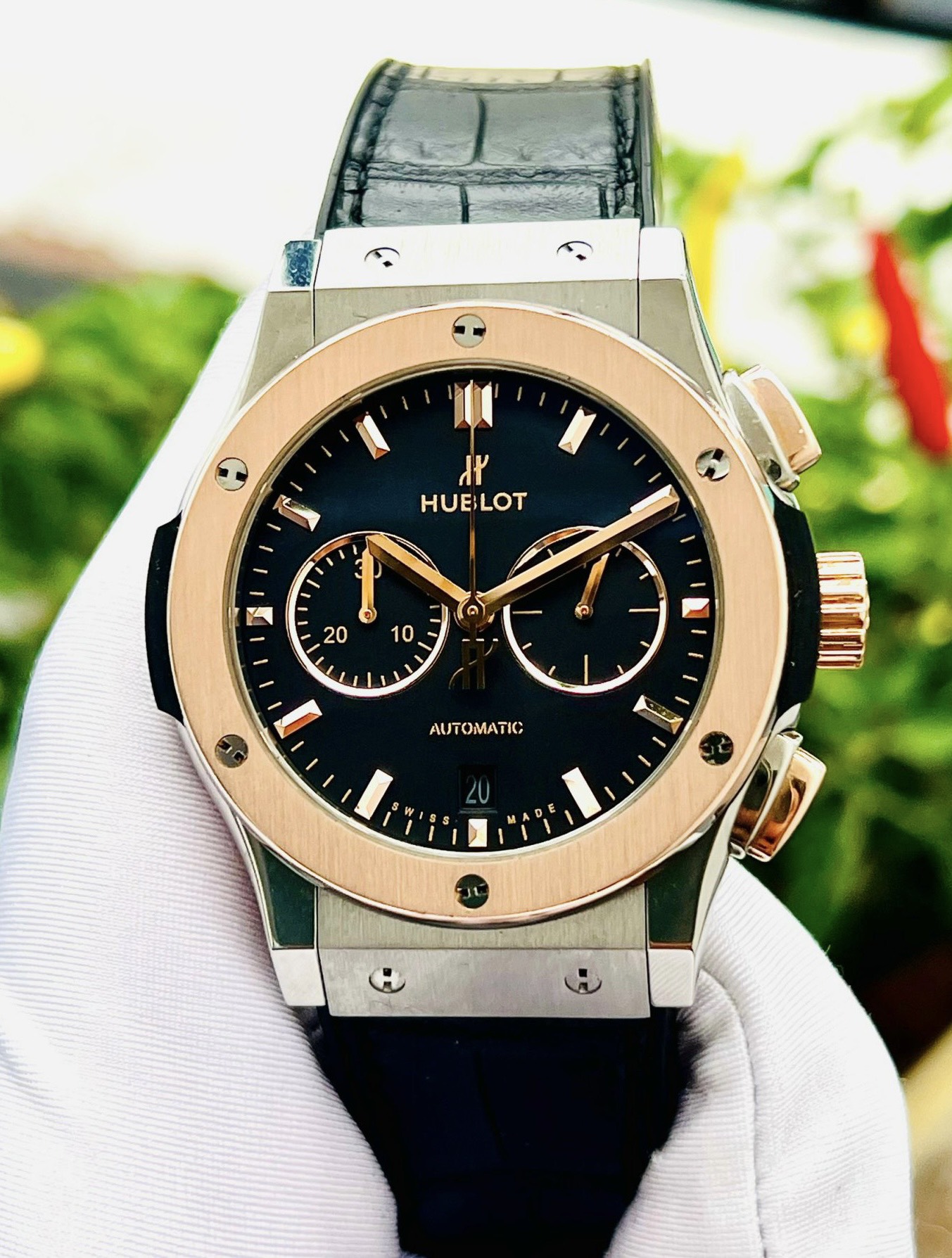 z5118771238634_f11cb0163dedbcd8c7b3621852f1dcfd Đồng Hồ Hublot Classic Fusion Chronograph Blue 42mm 541.NO.1181.LR Cũ