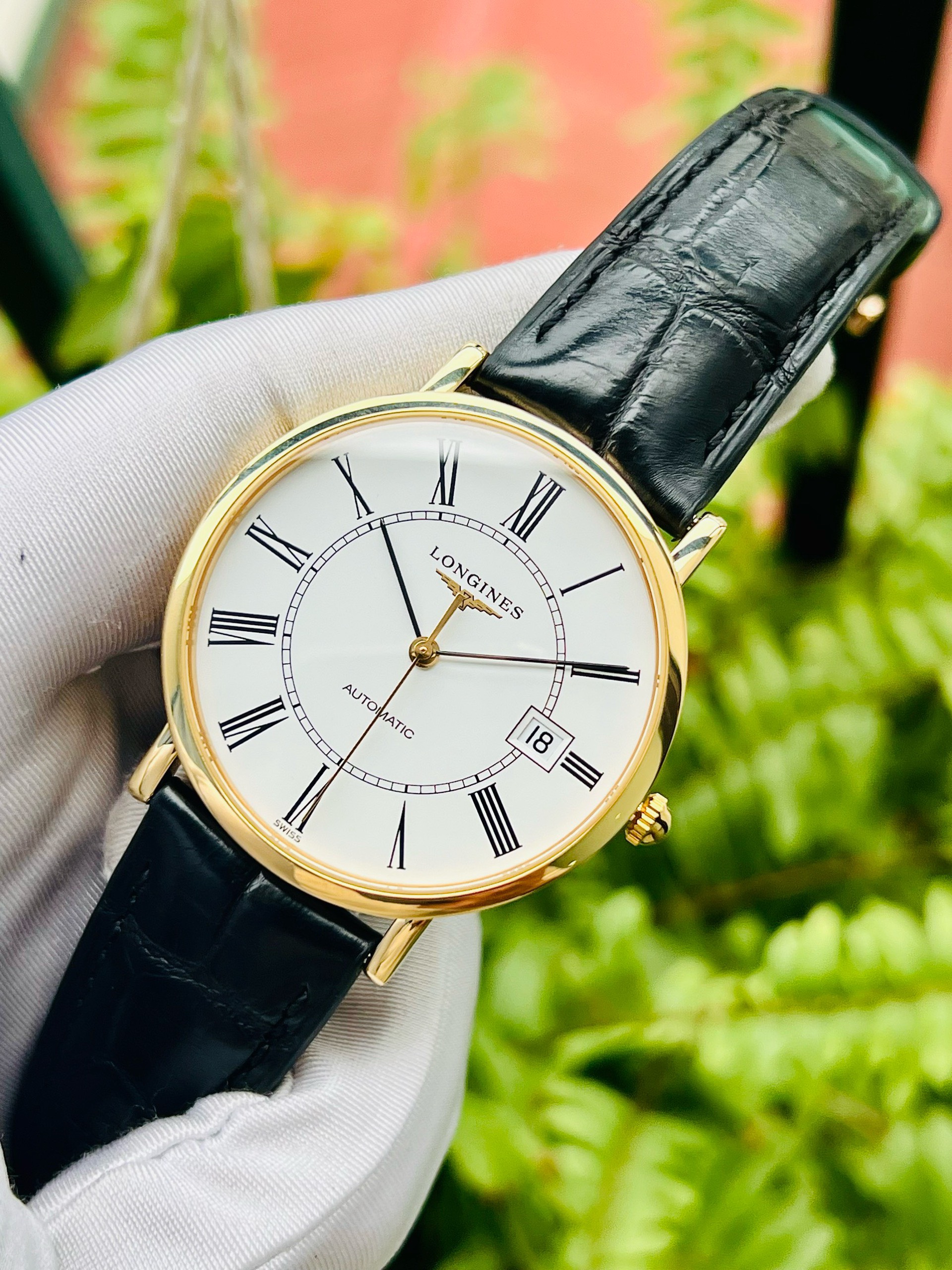 Longines Elegant vàng đúc nguyên khối 18k L4.787.6.11 (1)