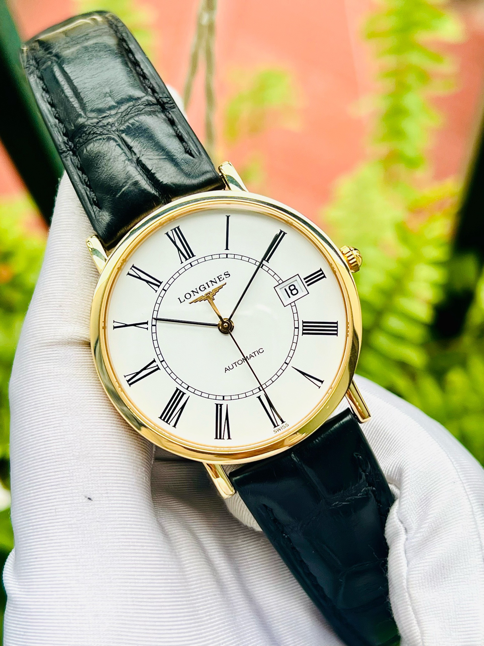 Longines Elegant vàng đúc nguyên khối 18k L4.787.6.11 (2)