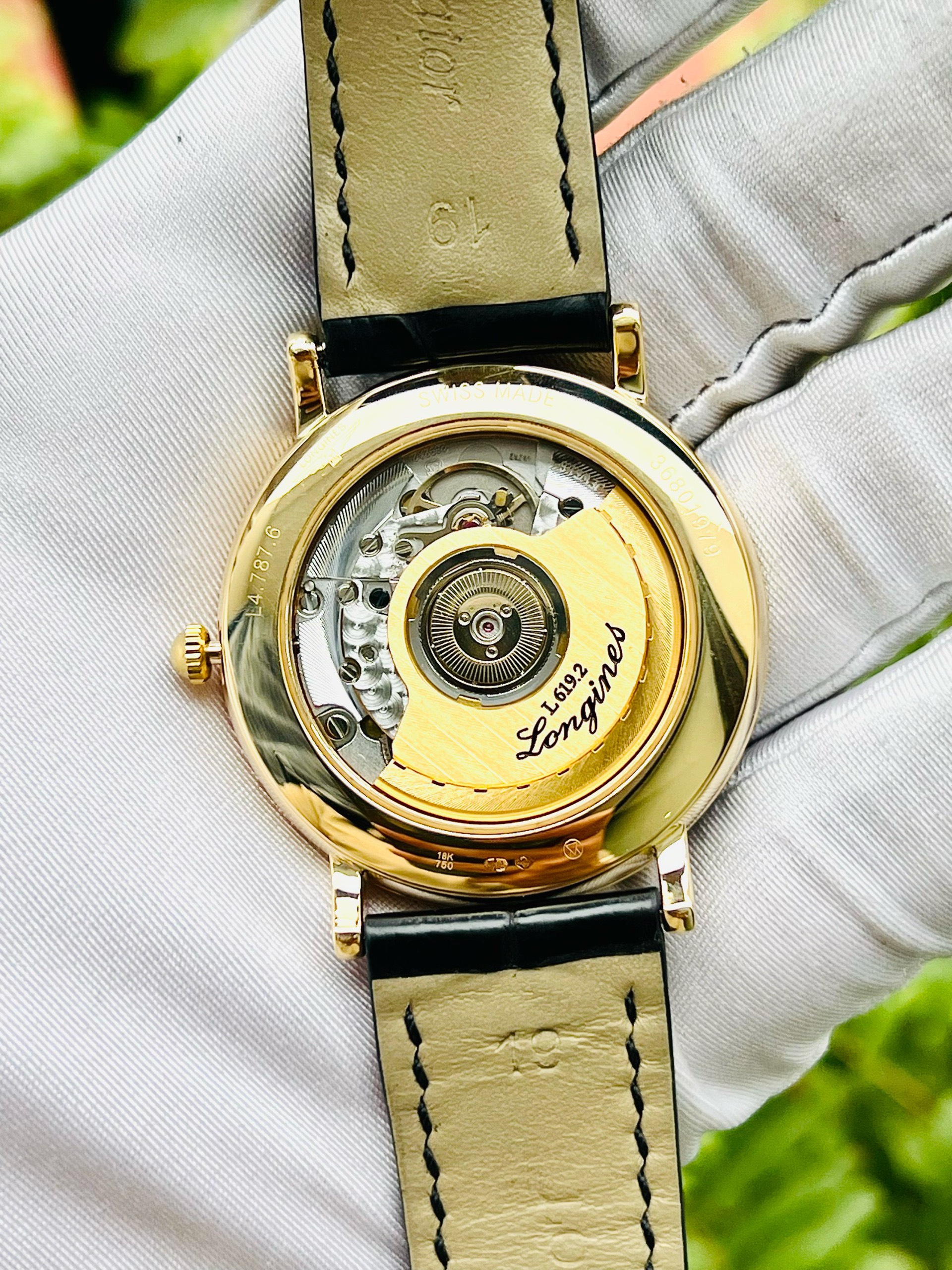 Longines Elegant vàng đúc nguyên khối 18k L4.787.6.11 (4)