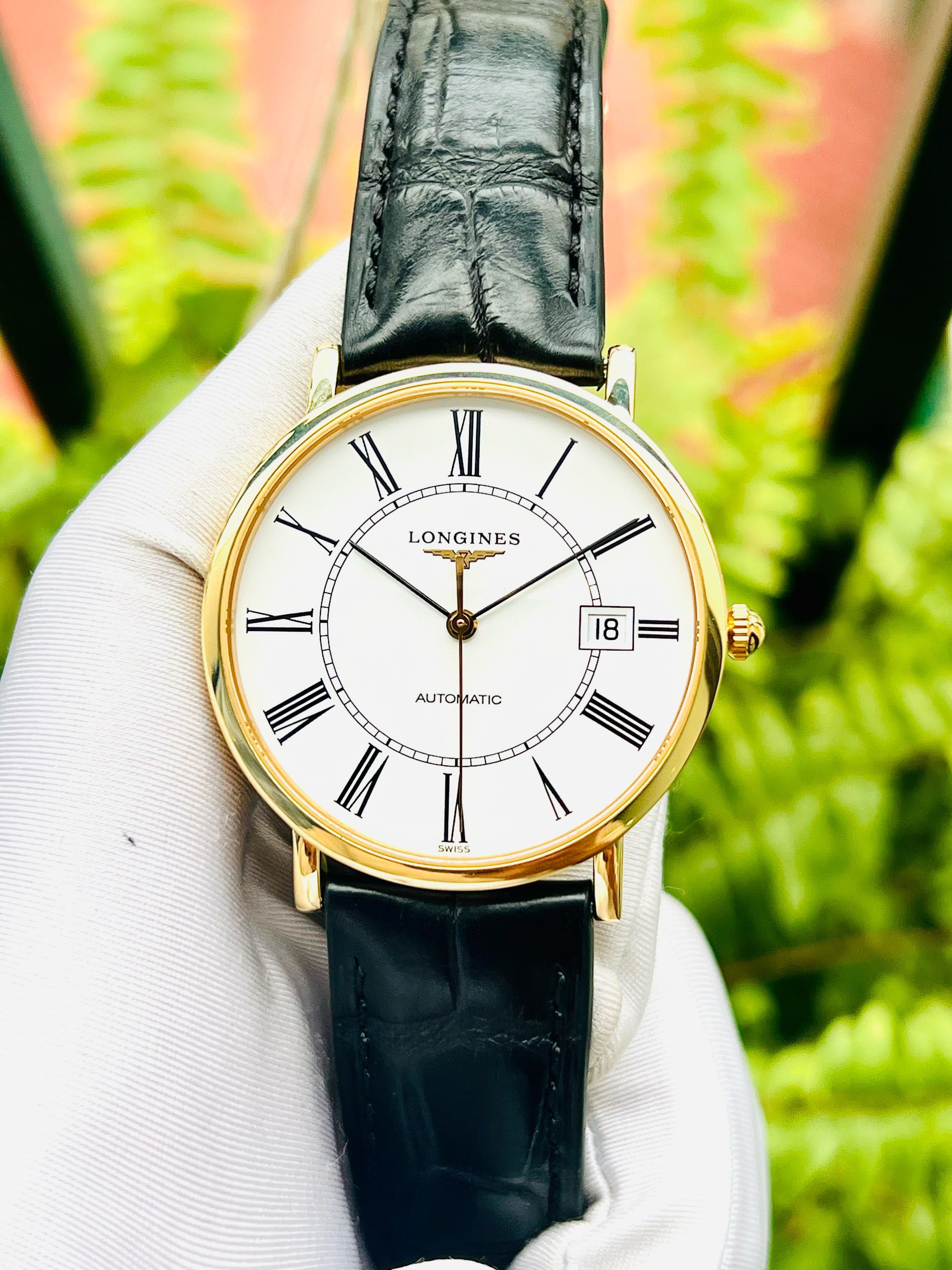 Longines Elegant vàng đúc nguyên khối 18k L4.787.6.11 (6)