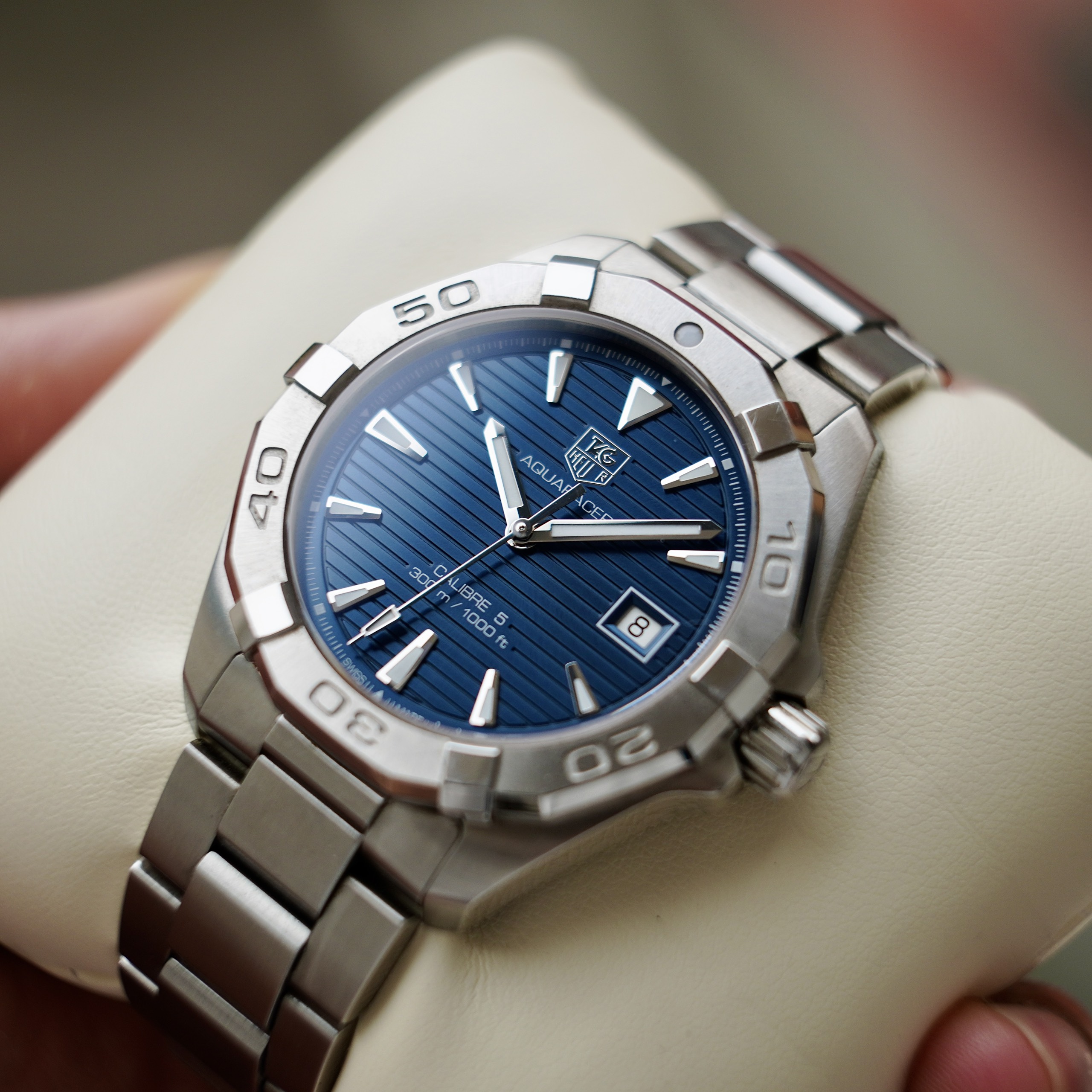 TAG Heuer Aquaracer Calibre 5 Blue Dial - WAY2112 (2)