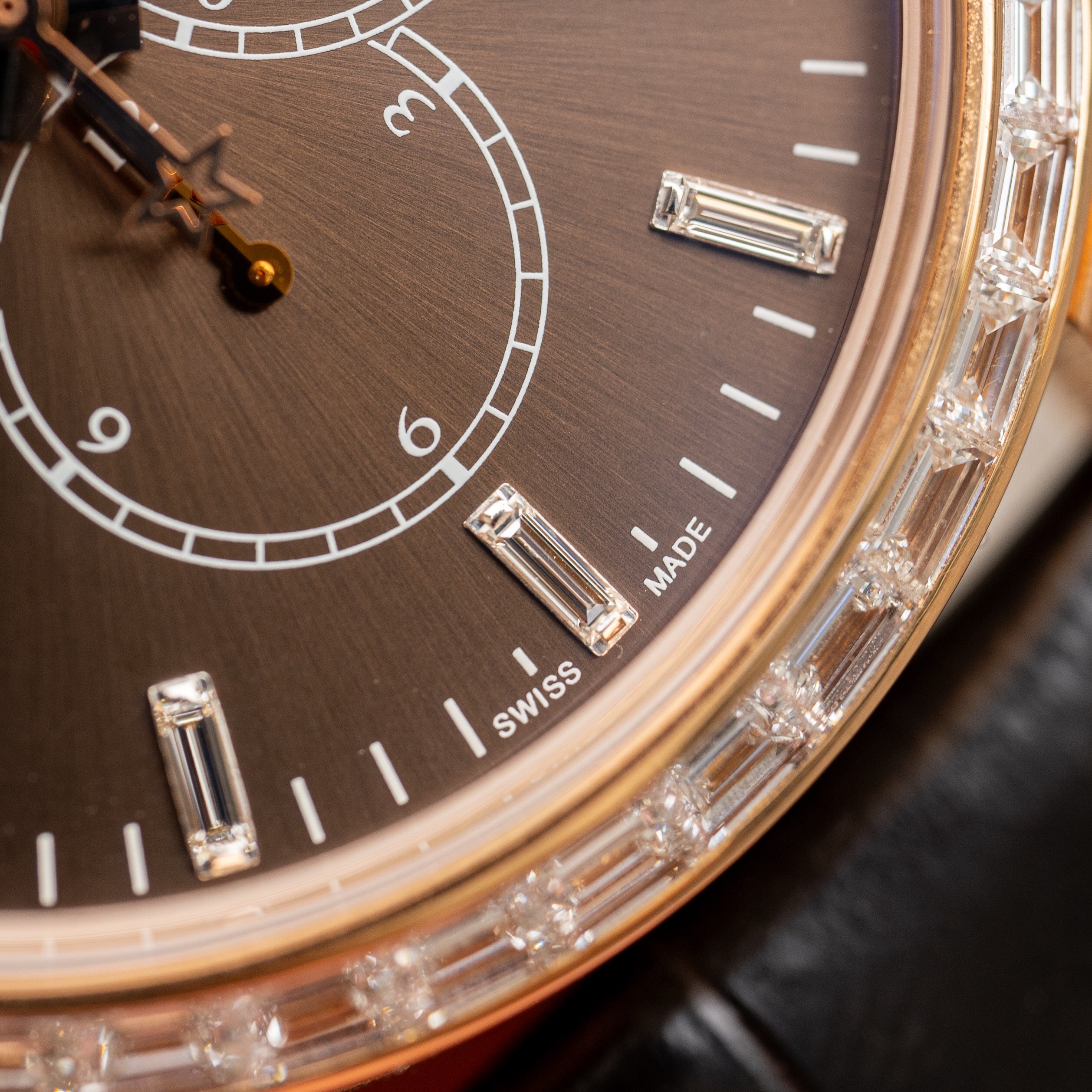 Zenith El Primero Open Chronomaster Rose Gold Diamond Baguette 22.2080.406176 (23)
