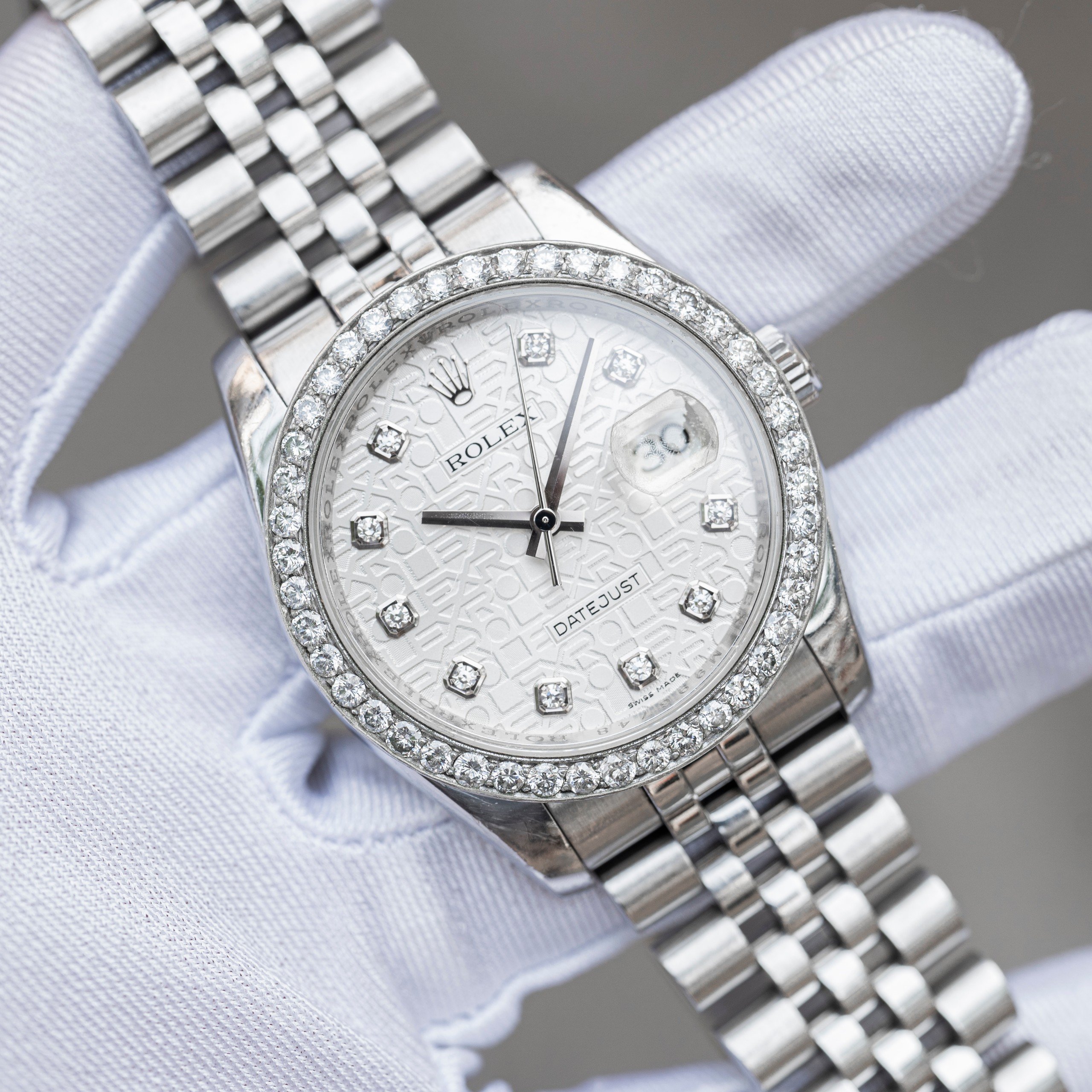 Rolex Datejust 116234 Mặt Vi Tính Trắng Cọc Số Kim Cương 36mm (4)