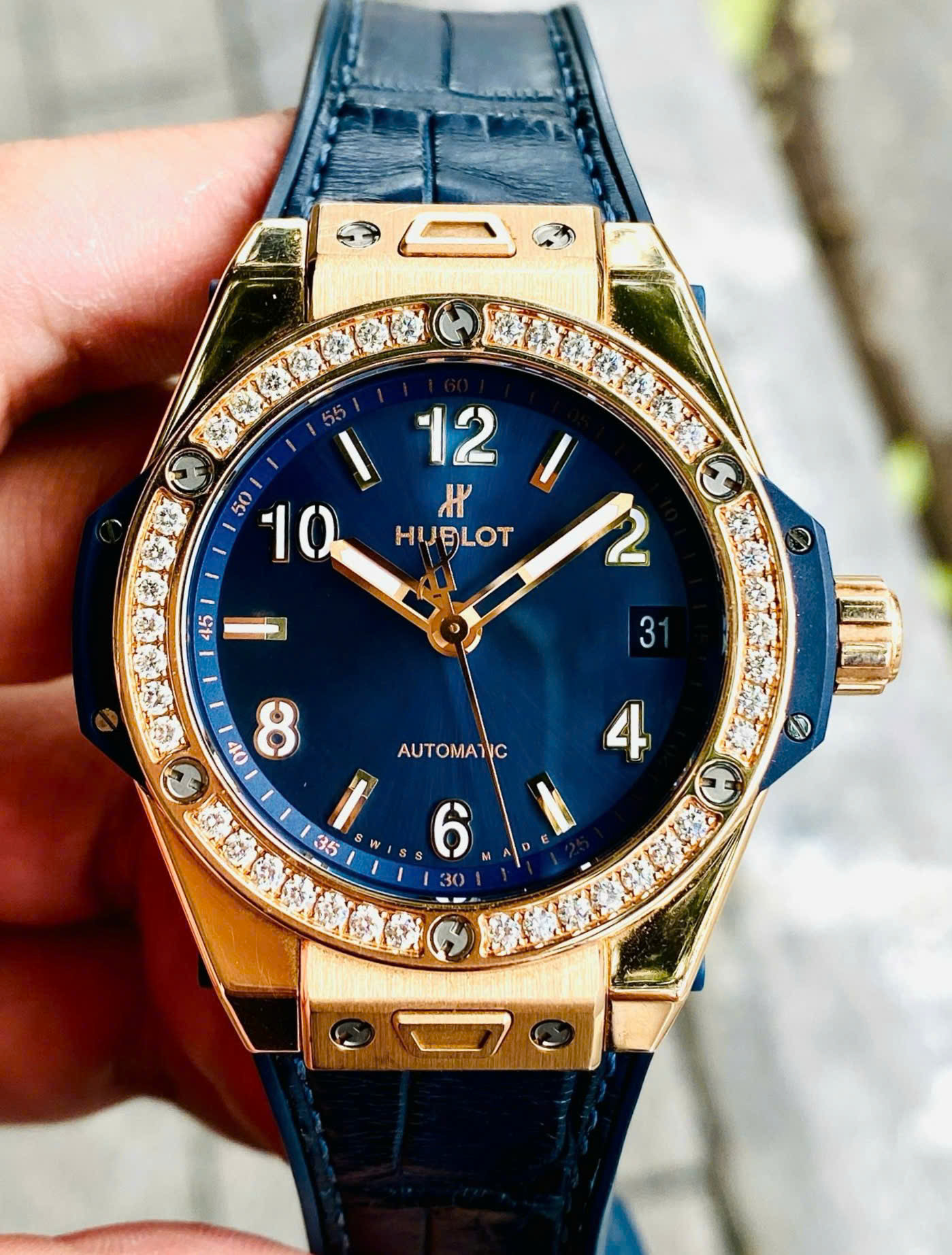 Hublot Big Bang One Click King Gold Blue 39mm 465.OX.7180.LR (9)