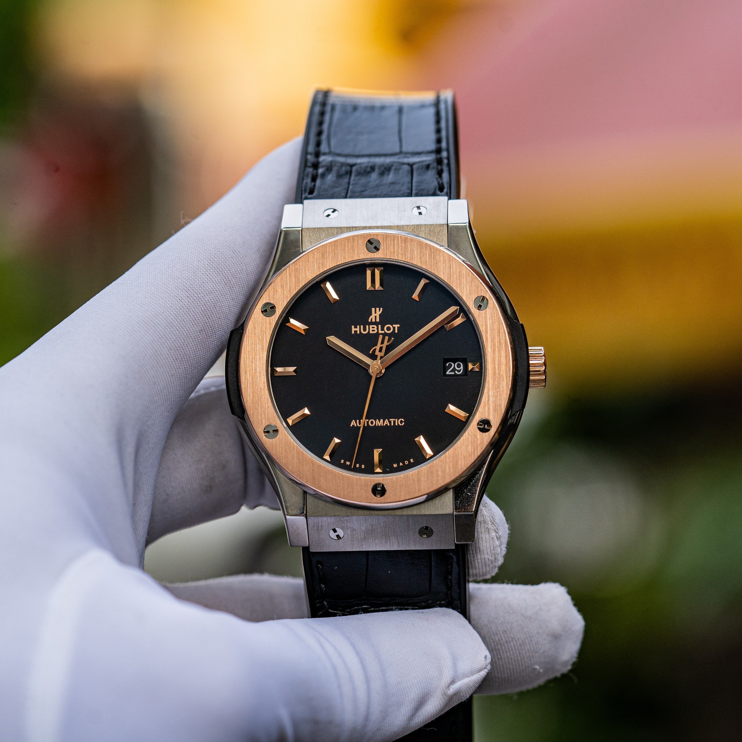 Hublot classic fusion titanium king gold (mix gold) 511.NO.1181 (14)