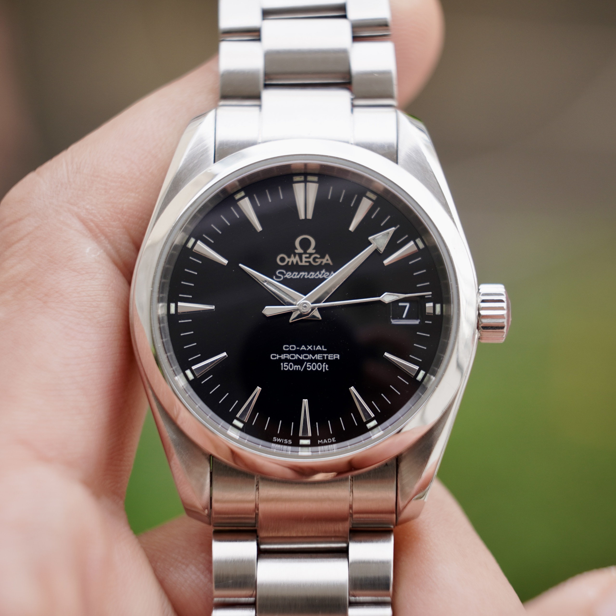 Omega Aqua Terra 150M Co-Axial Chronometer Black Dial 2504.50 (7)
