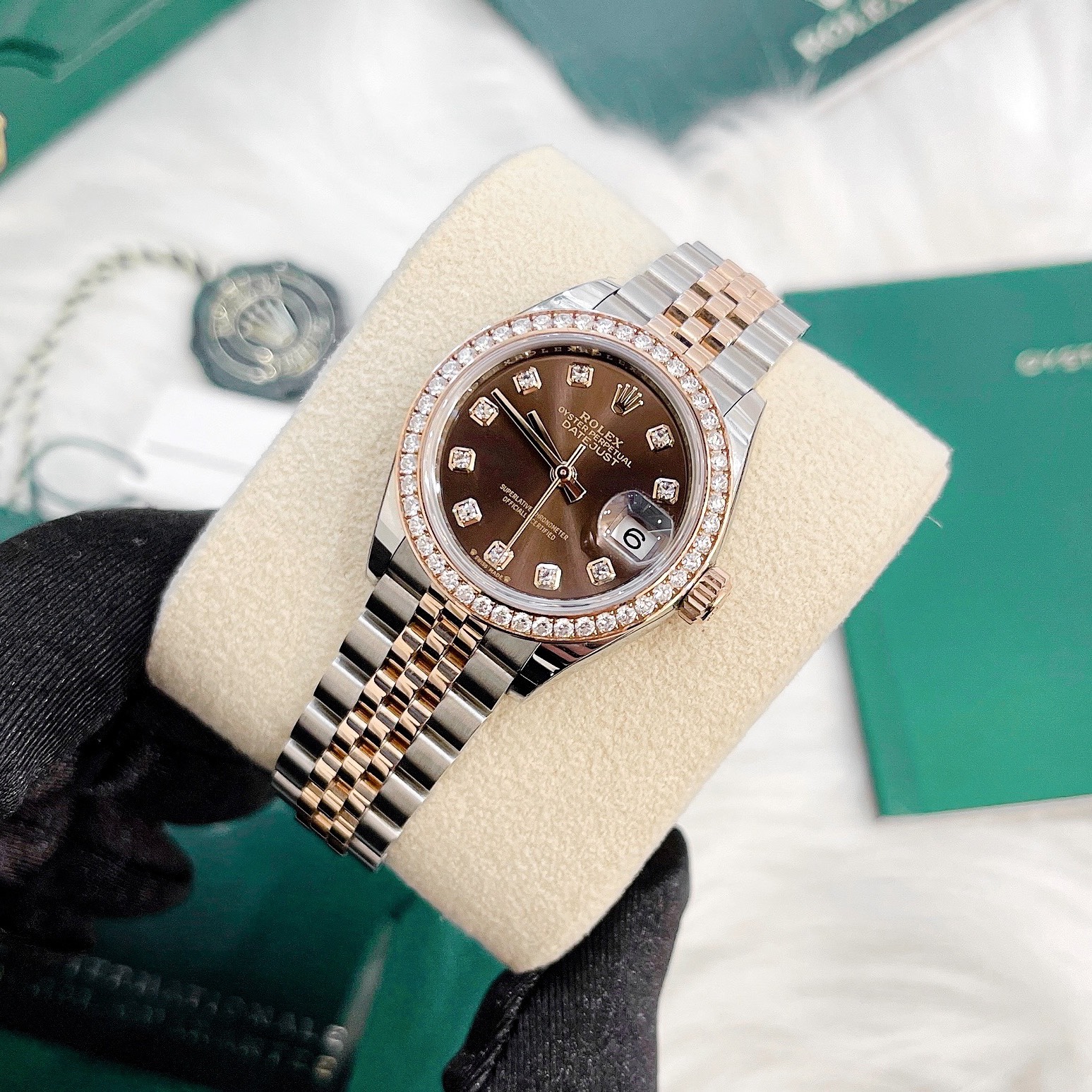 Rolex Lady Datejust 279381rbr mặt số Chocolate 28mm (5)