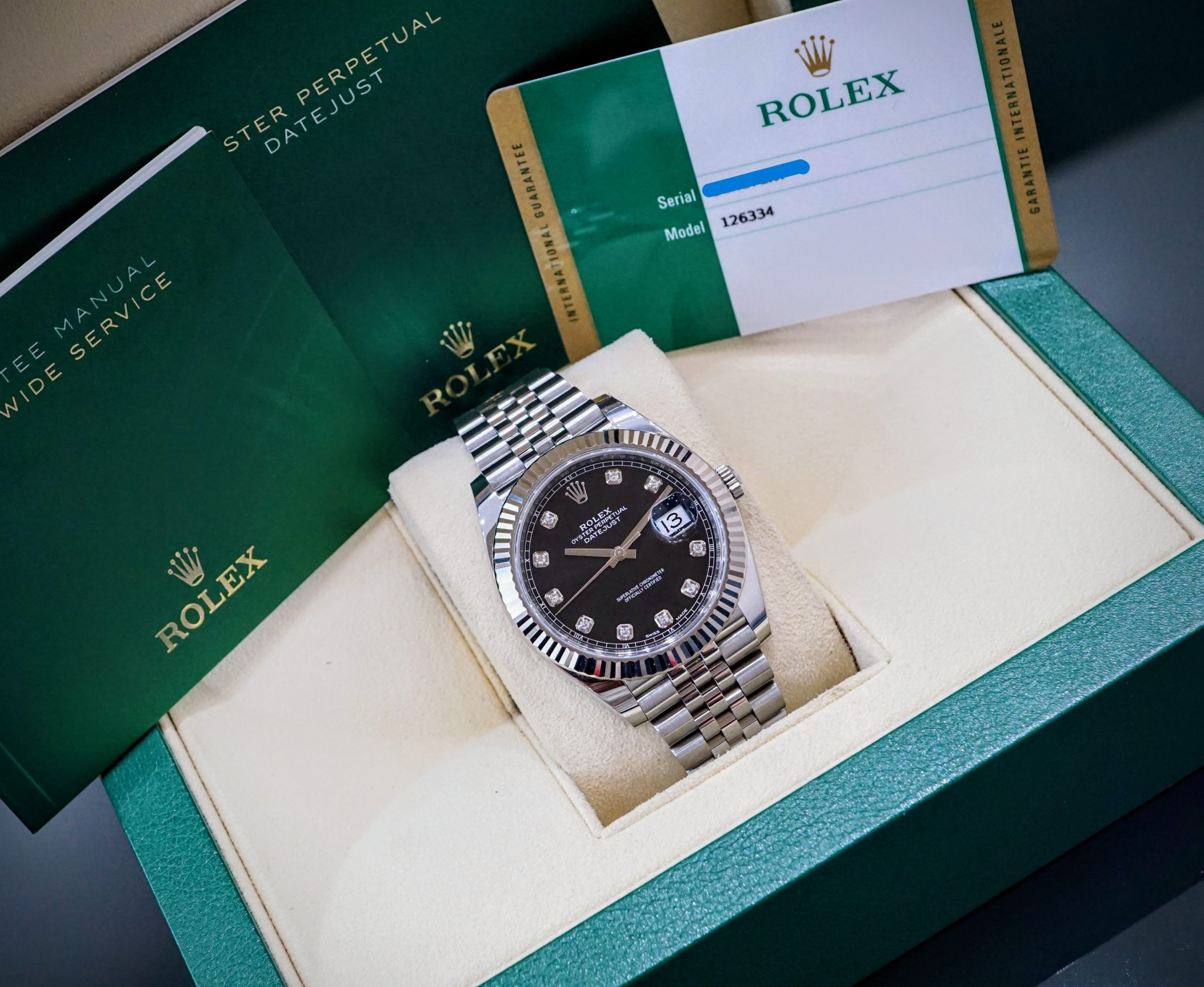 Rolex Datejust 126334 Cọc Kim Cương Rolex Datejust 126334 Cọc Kim Cương