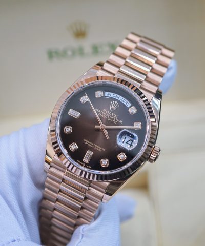 Rolex Day-Date 128235 Mặt Nâu Ombre